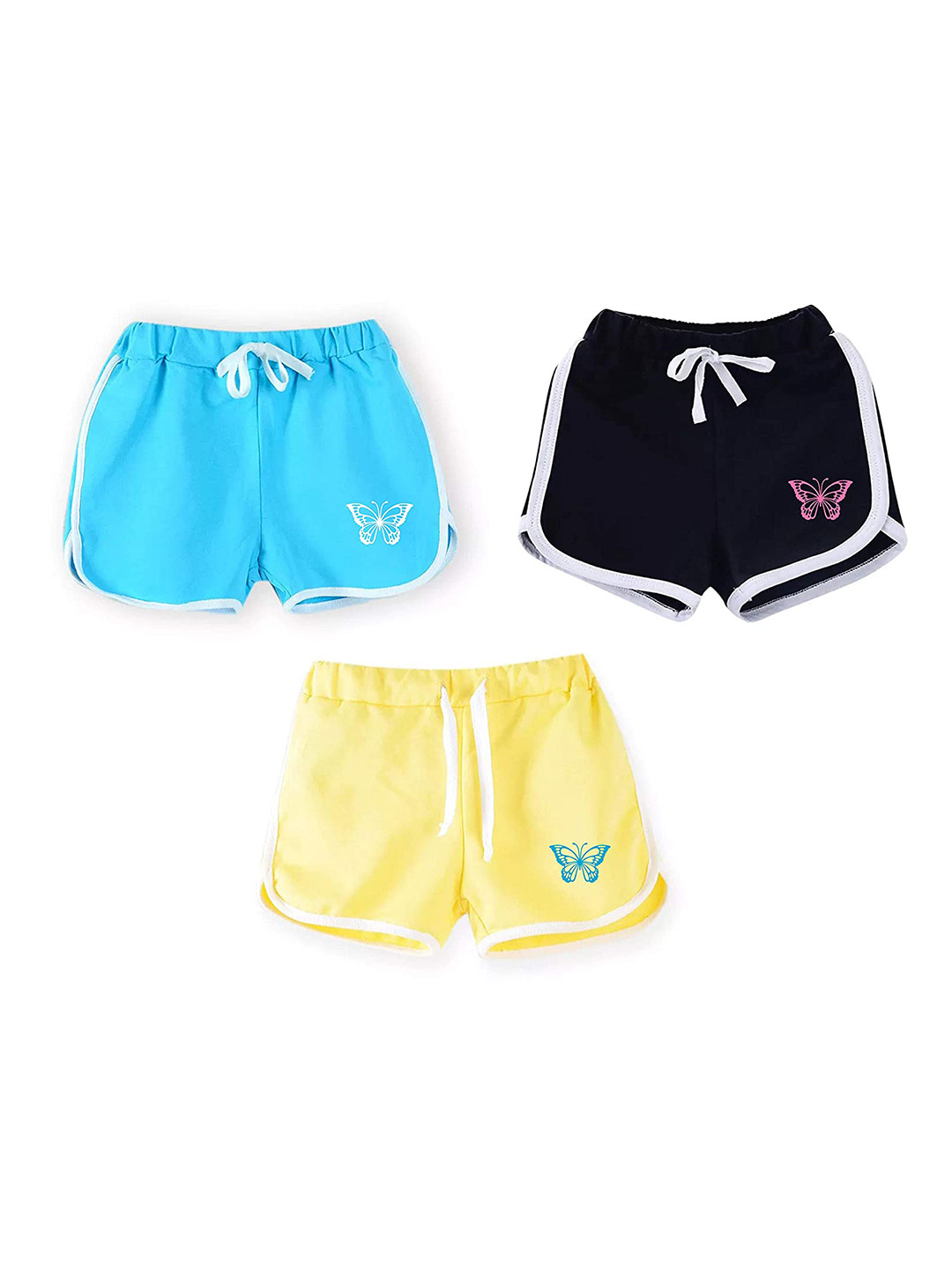 

KYDA KIDS Girls Pack Of 3 Sports Shorts, Blue