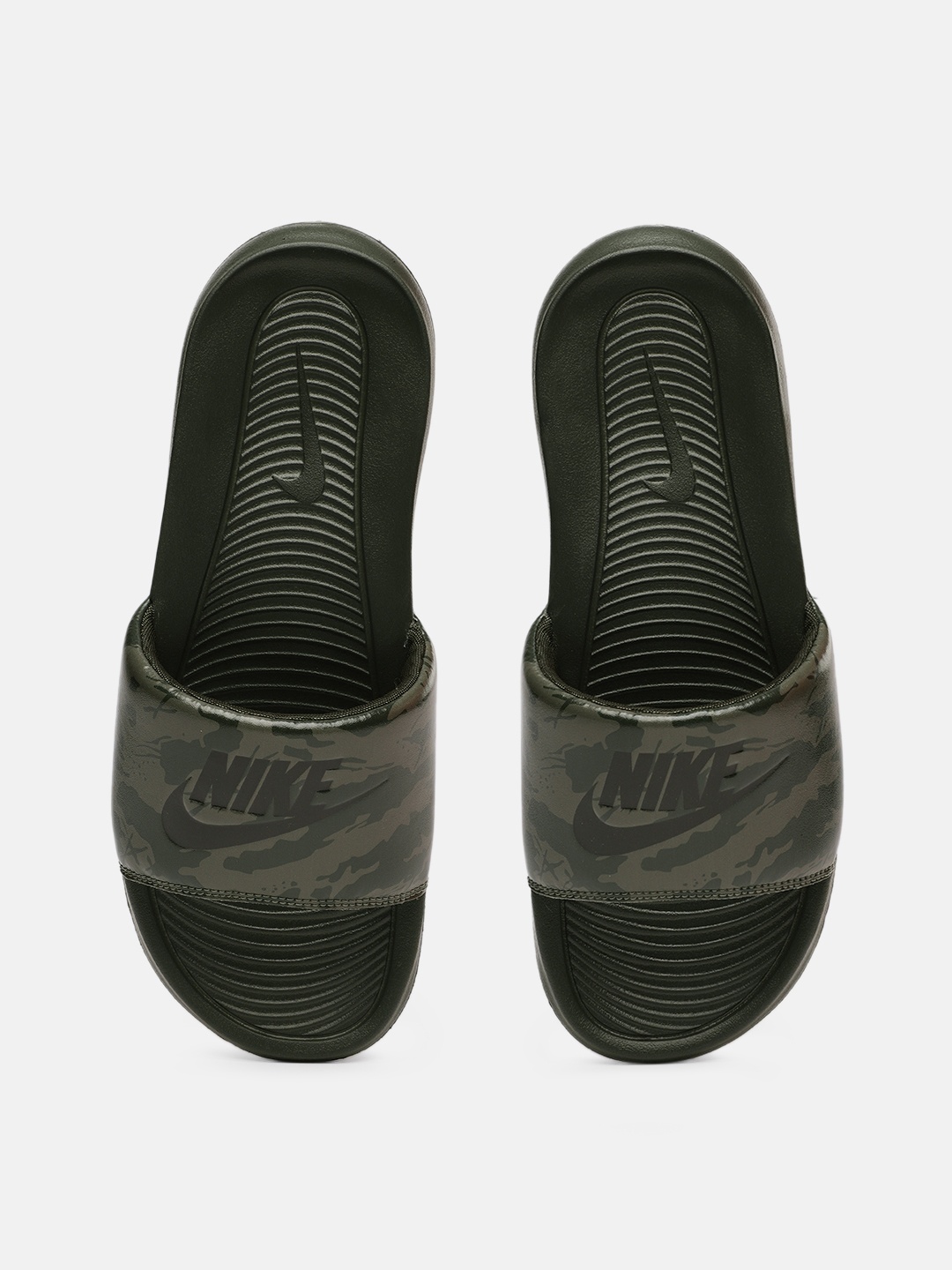 

Nike Men Olive Green Printed VICTORI ONE Sliders