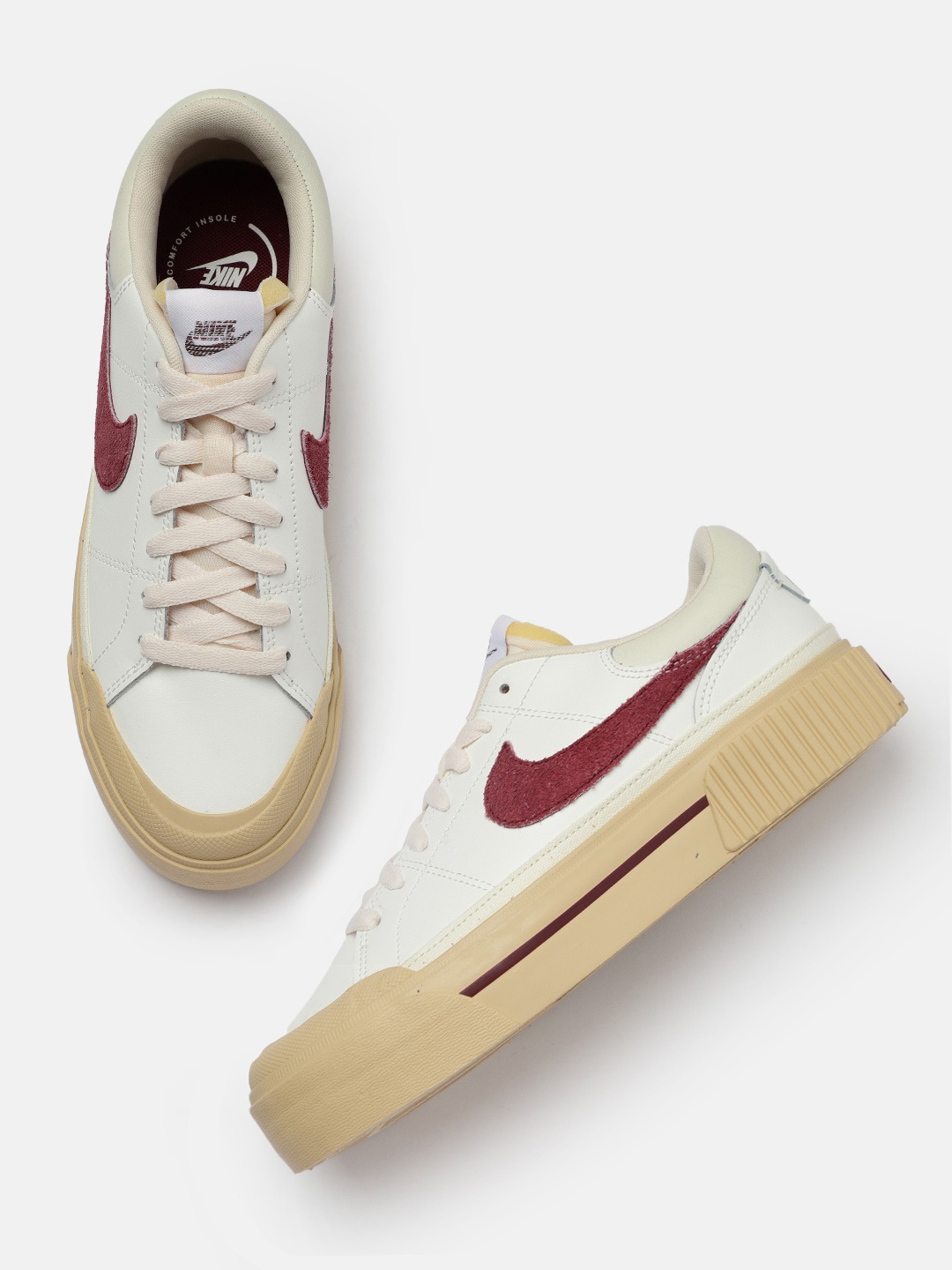 

Nike Women COURT LEGACY LIFT Leather Sneakers, White