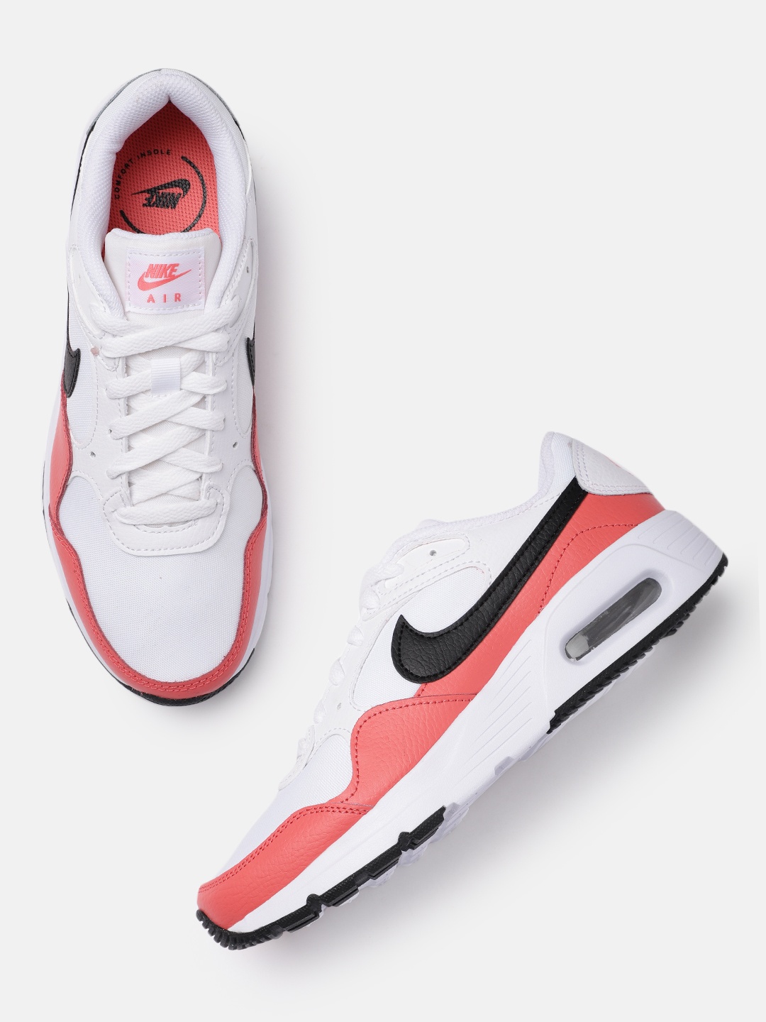 

Nike Women White Air Max Leather Sneakers