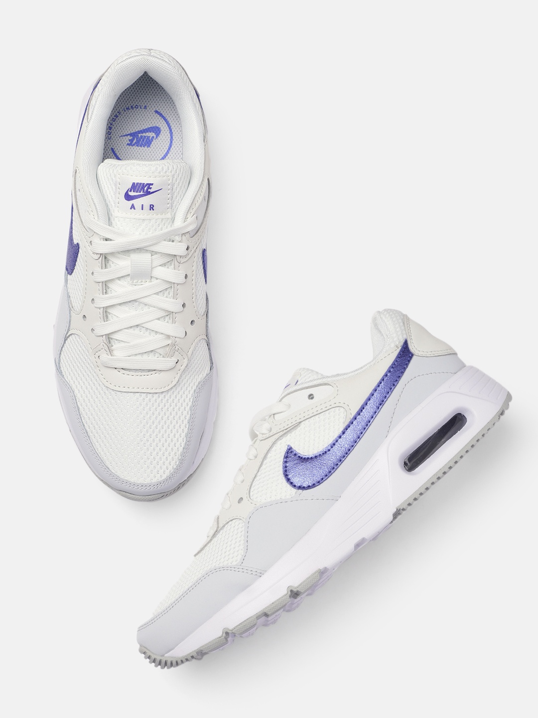 

Nike Women White Air Max Leather Sneakers