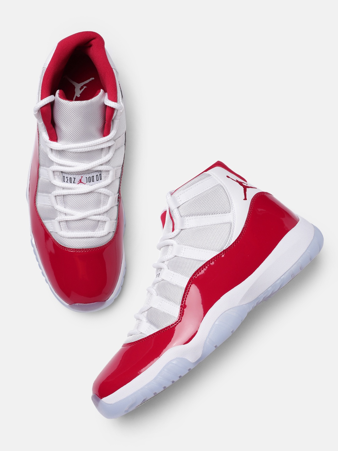 

Nike Men Air Jordan 11 Leather Basketball Shoes, White