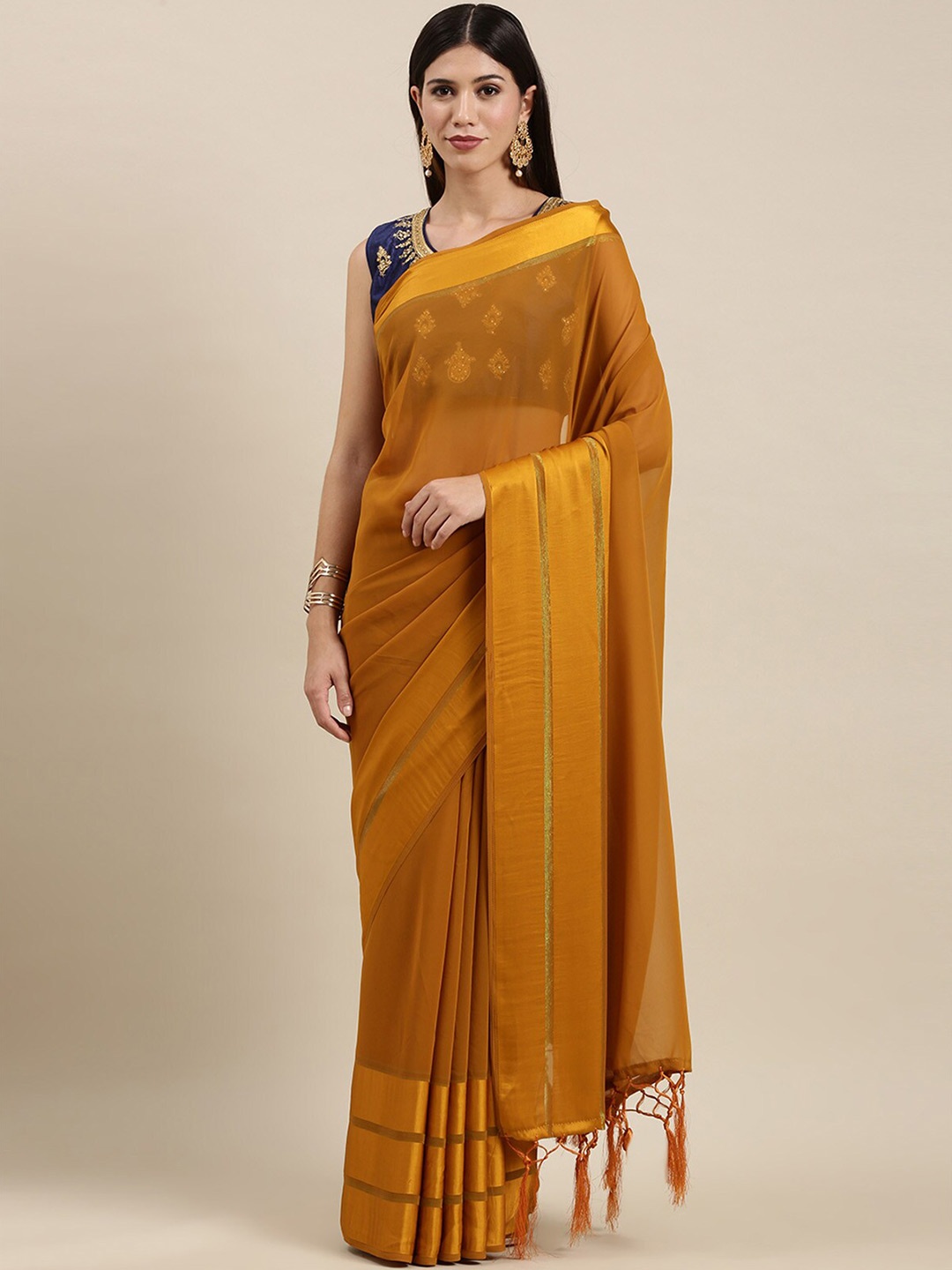 

ODETTE Mustard Saree