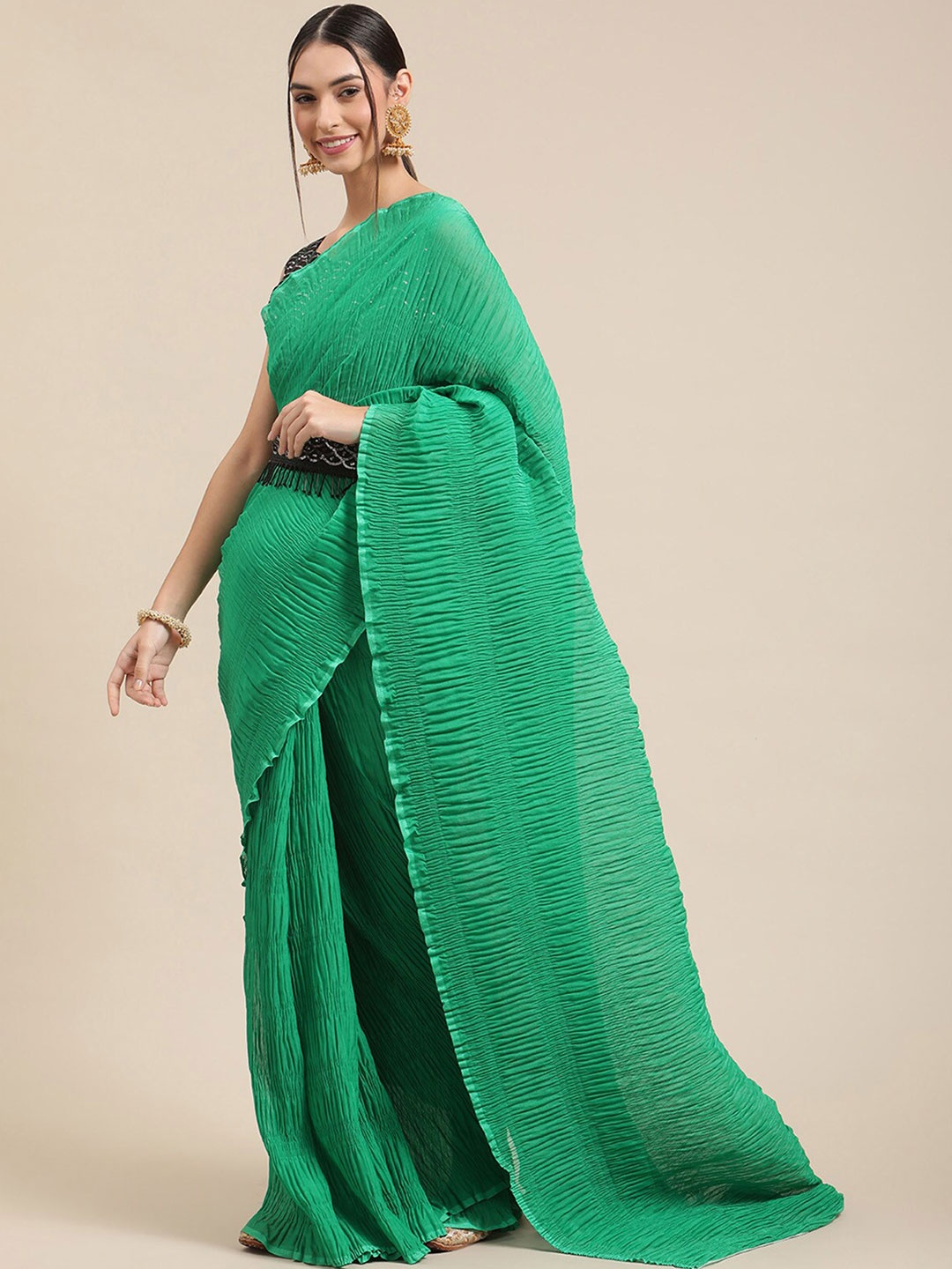 

ODETTE Green Saree