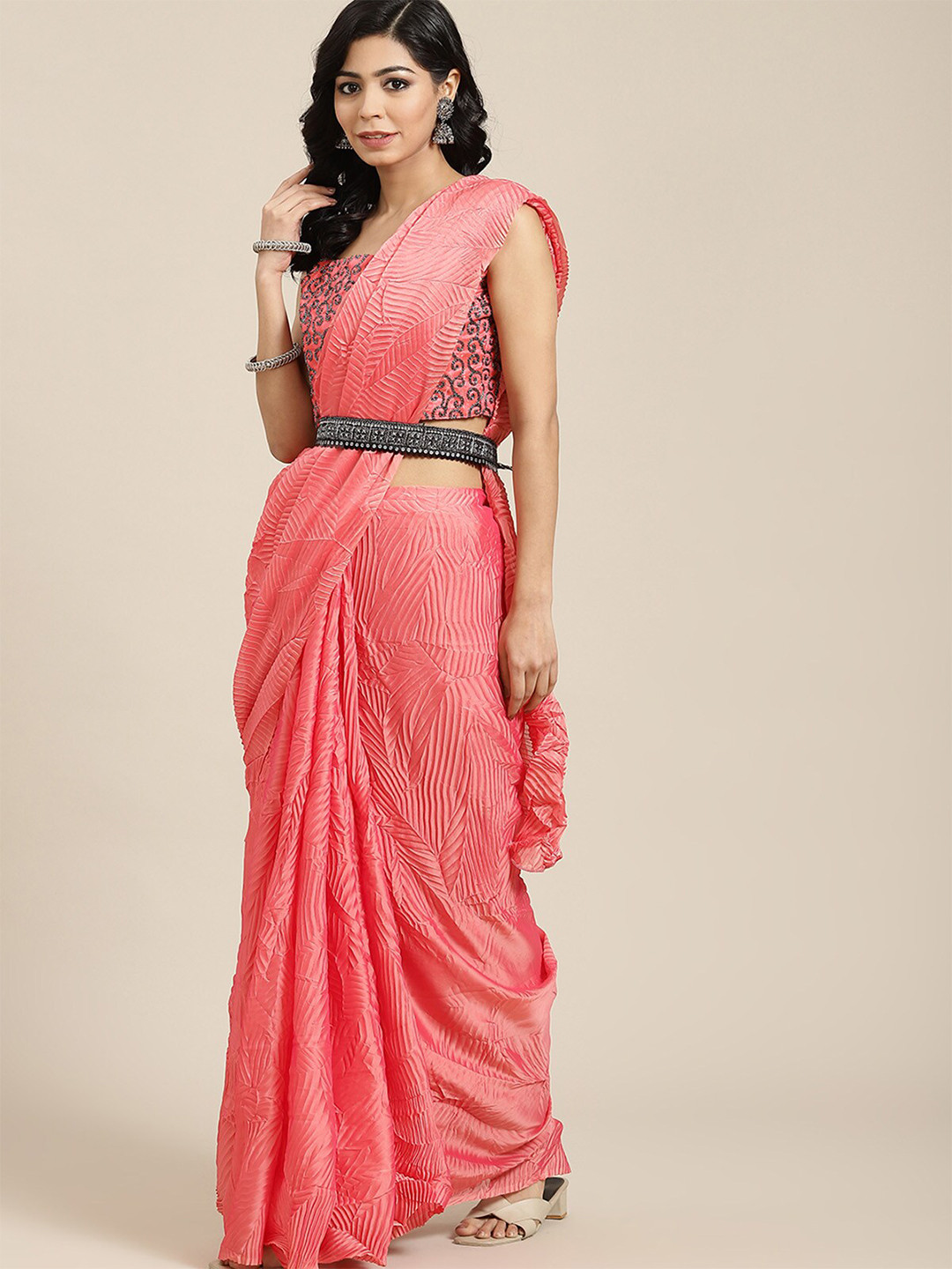 

ODETTE Pink Saree
