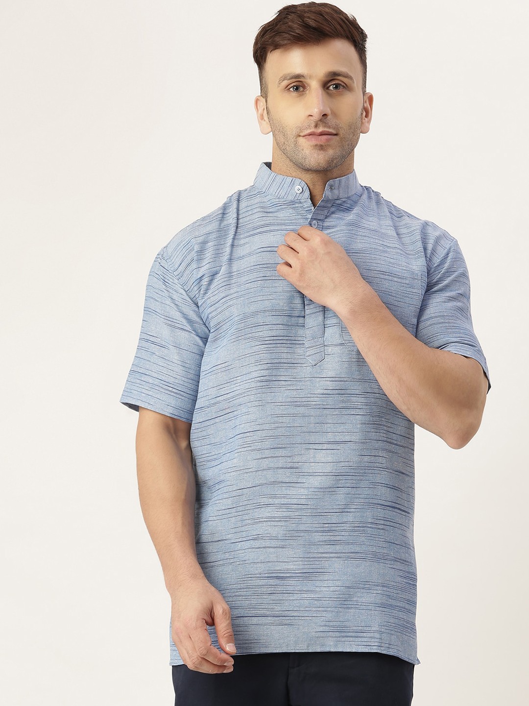 

RIAG Men Blue Cotton Kurta