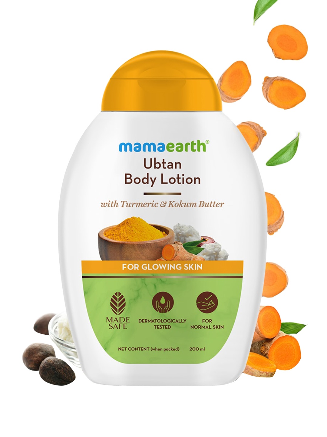 

Mamaearth Ubtan Body Lotion with Turmeric & Kokum Butter - 200 ml, White