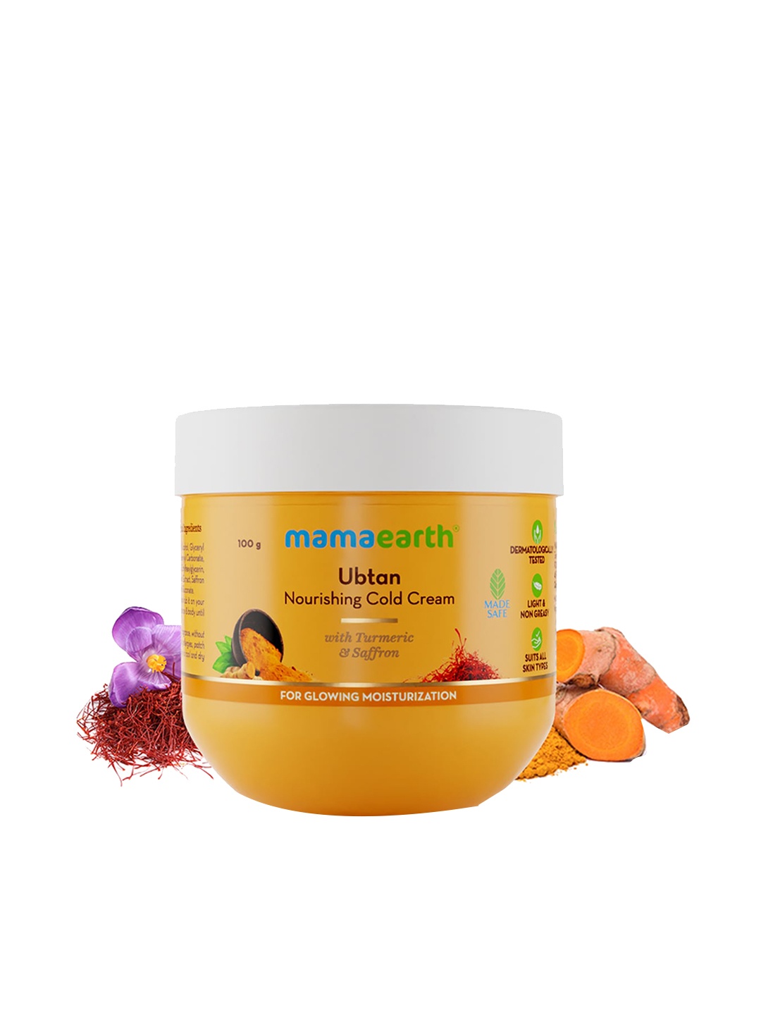 

Mamaearth Ubtan Nourishing Cold Cream with Turmeric & Saffron - 100 g, Yellow