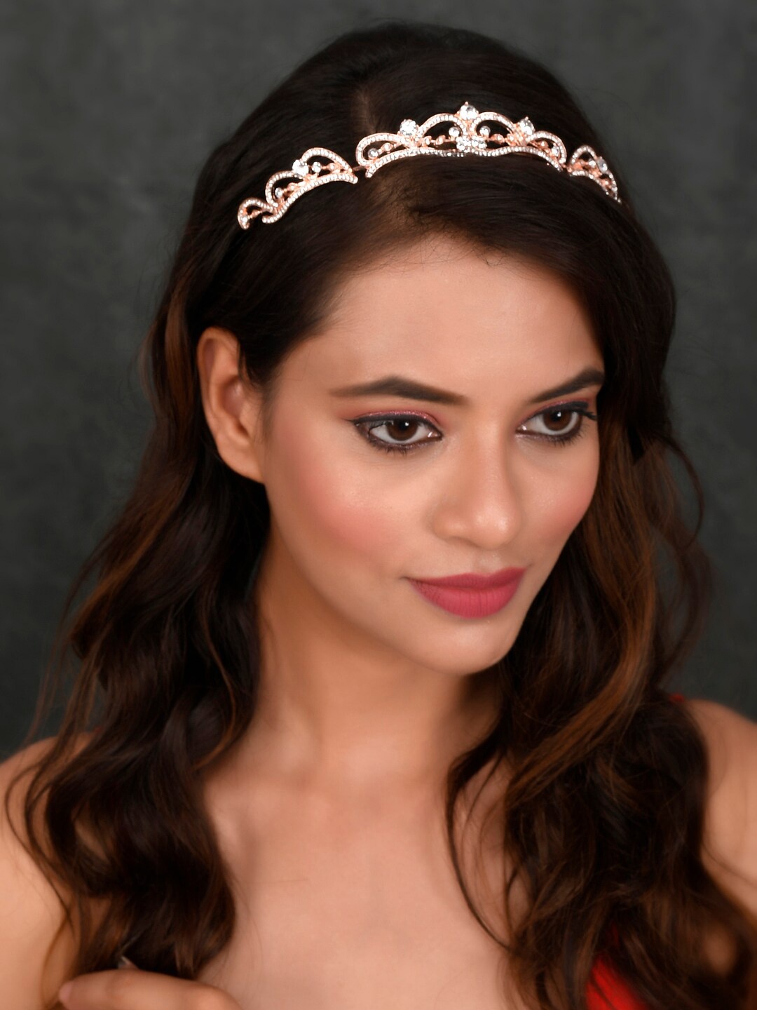 

AQUASTREET Women Rose Gold Embellished Tiara