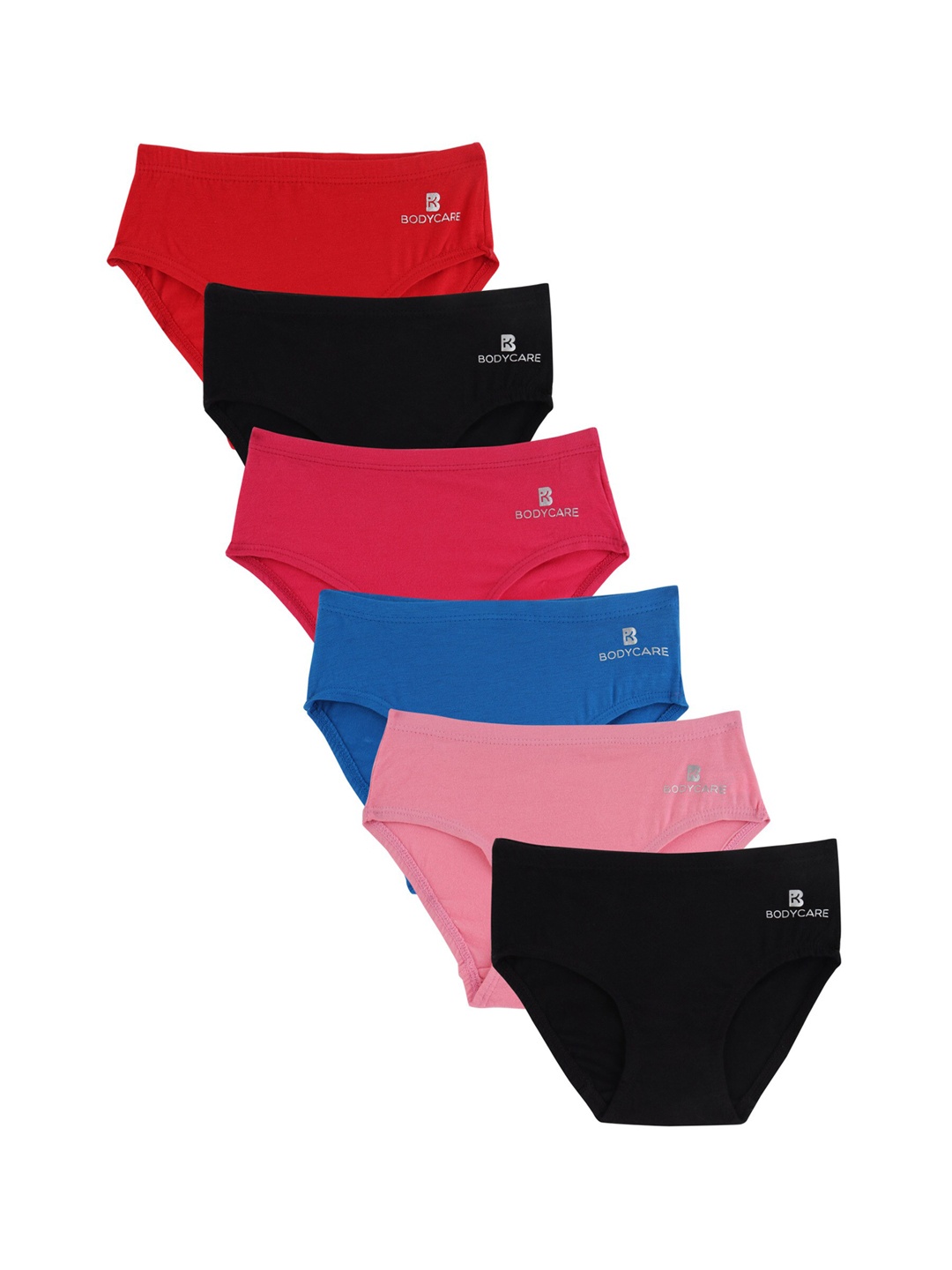 

Bodycare Kids Girls Pack Of 6 Cotton Briefs, Red