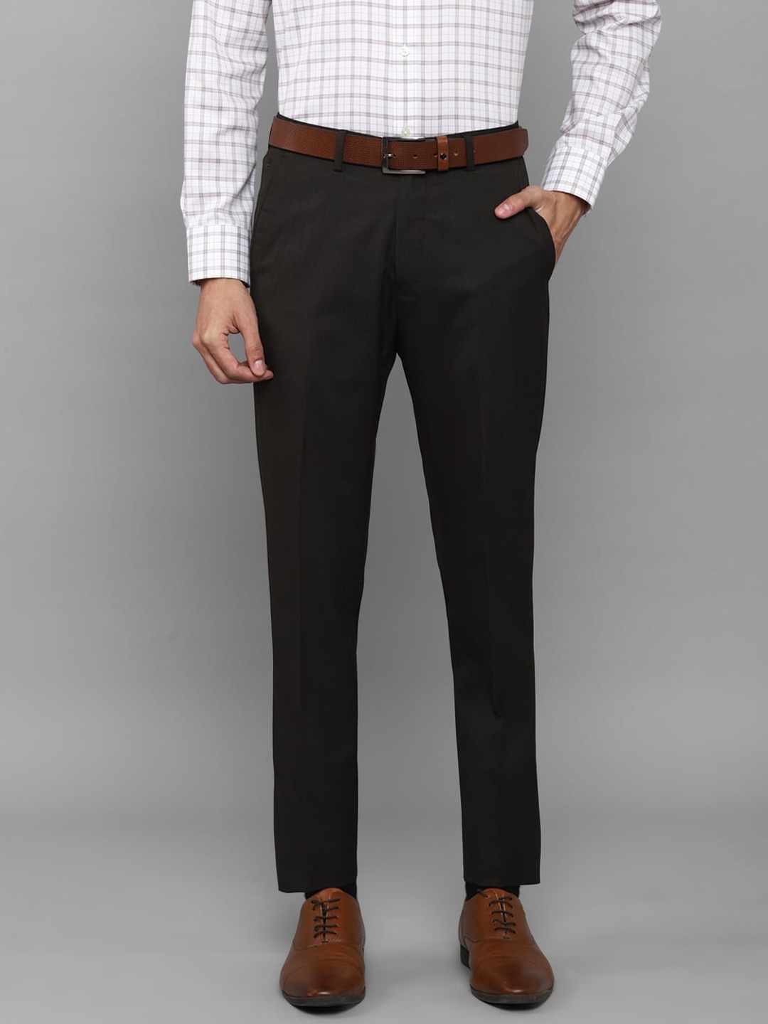 

Louis Philippe Men Black Slim Fit Trousers