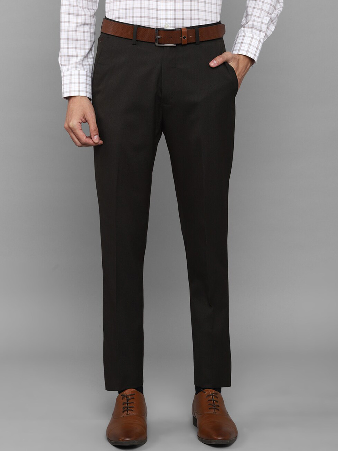 

Louis Philippe Men Black Slim Fit Trousers