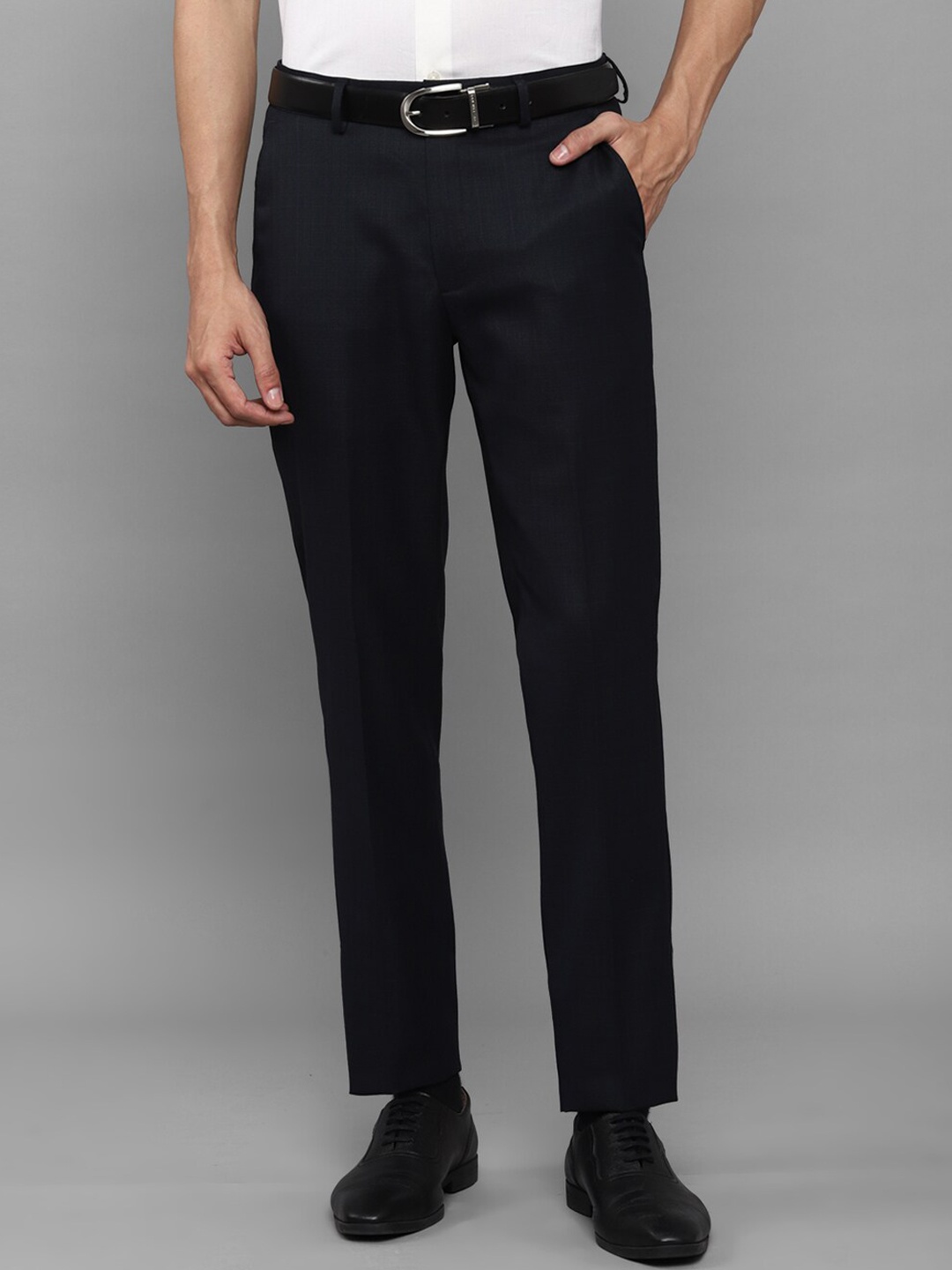 

Louis Philippe Men Black Slim Fit Trousers