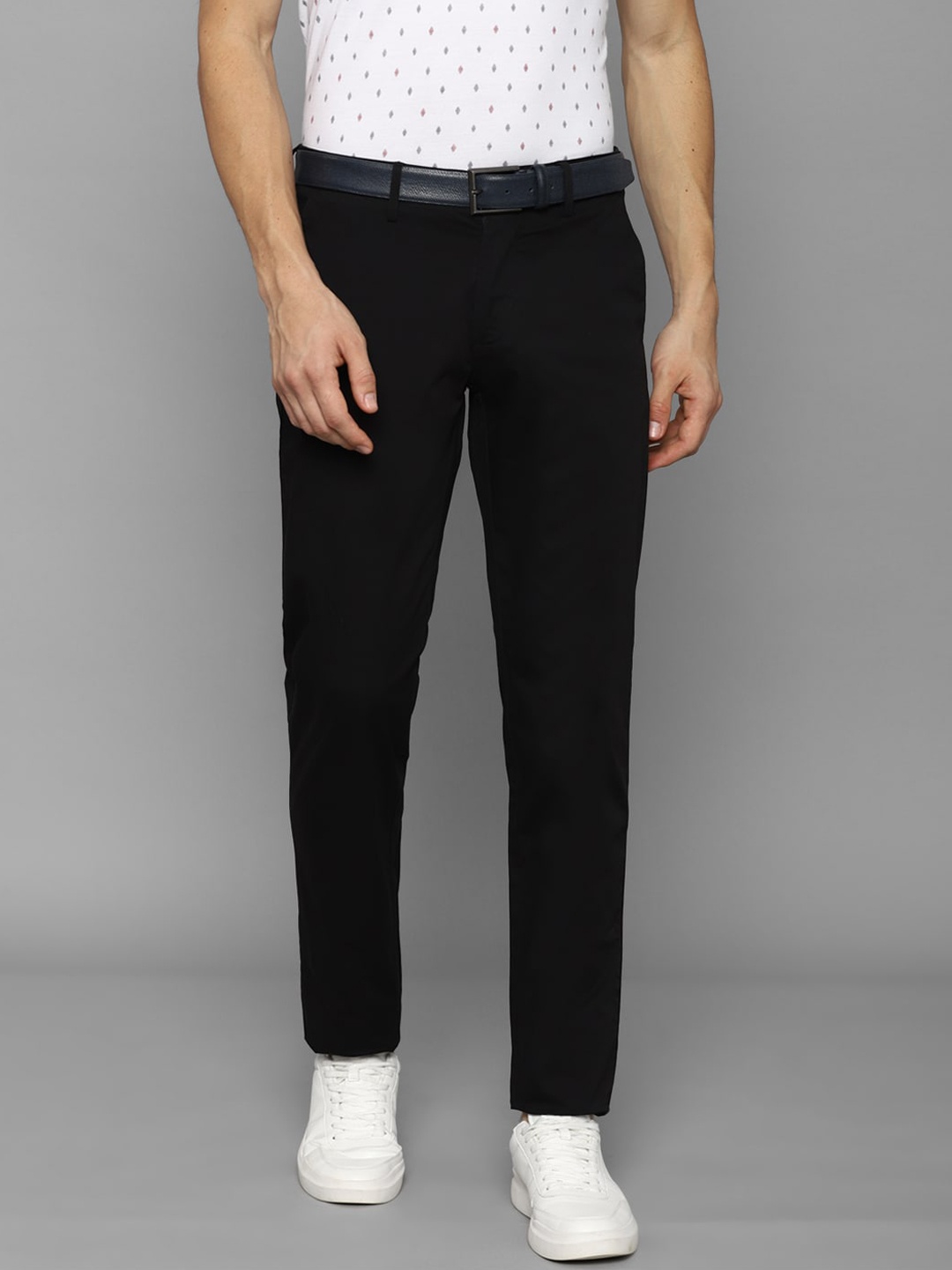 

Louis Philippe Sport Plus Size Men Black Slim Fit Trousers