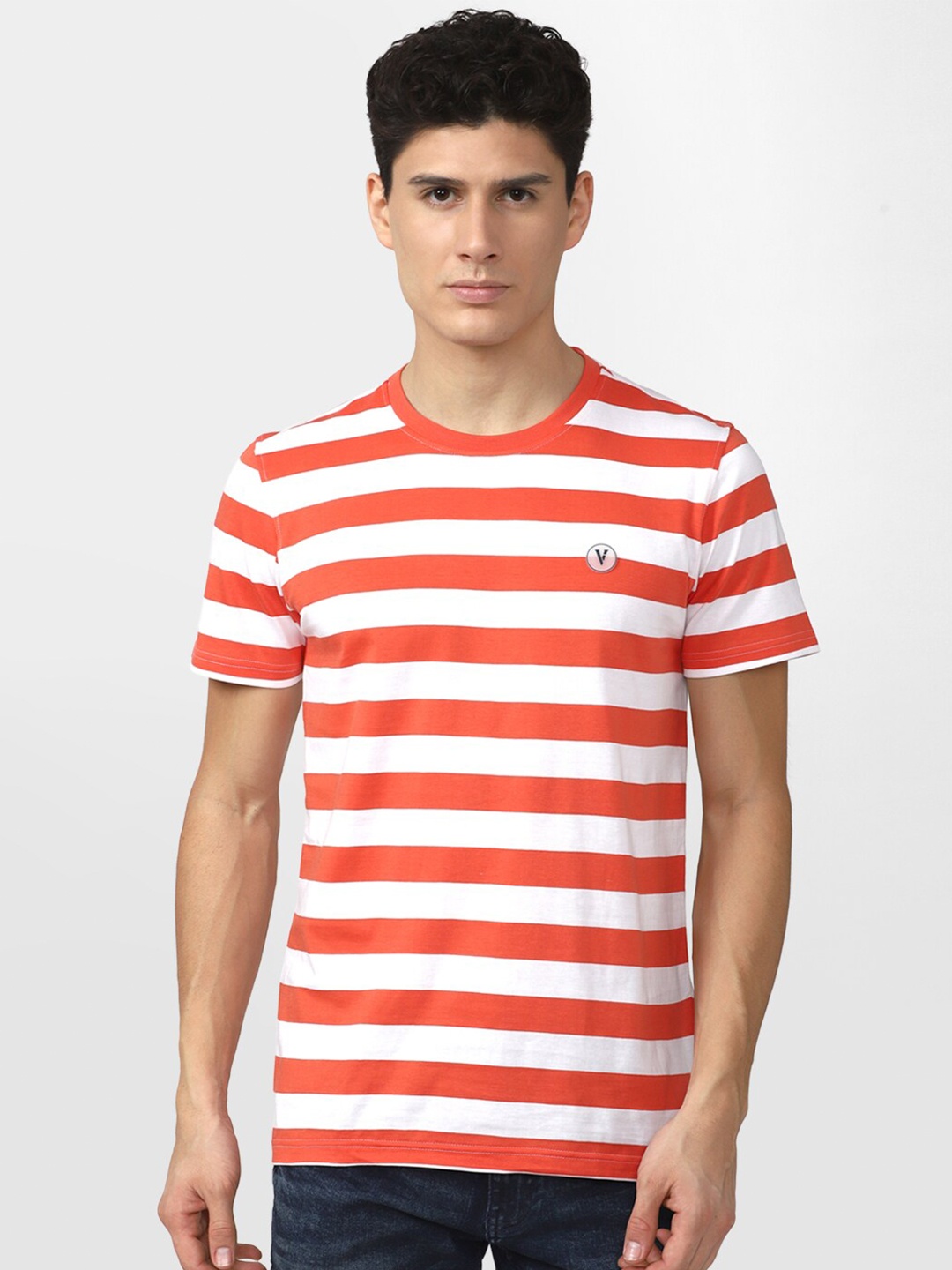 

Van Heusen Sport Men Multicoloured Striped T-shirt, Multi