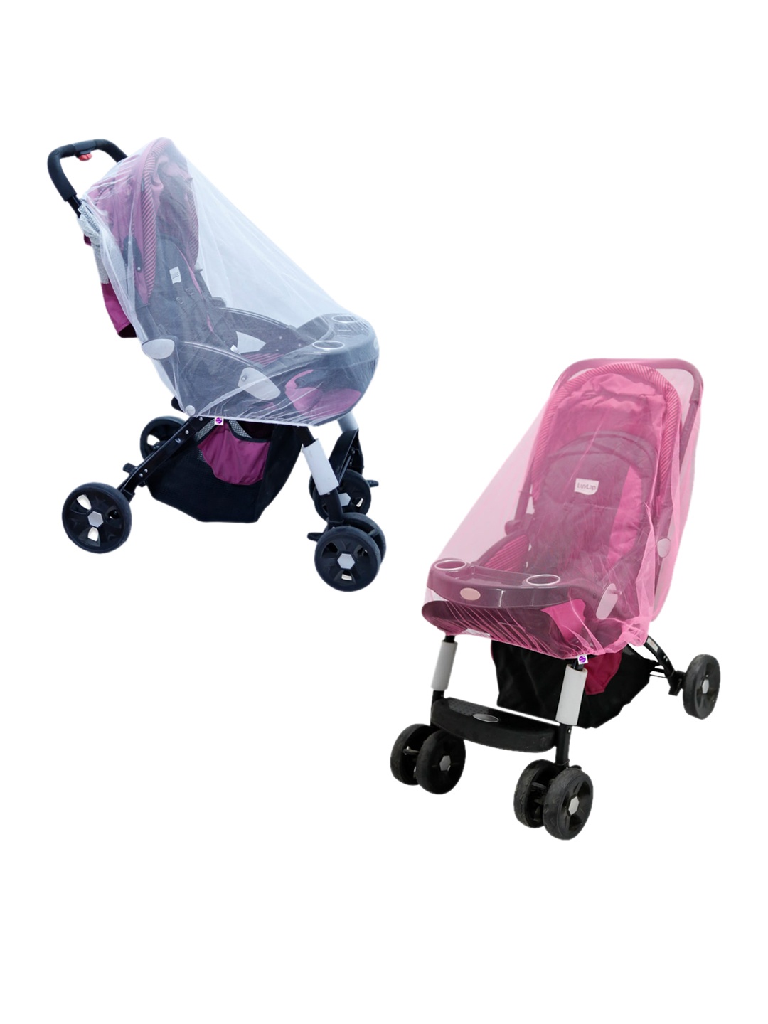 

Silver Shine Kids Pack Of 2 Stroller Stretchable Mosquito Net, White