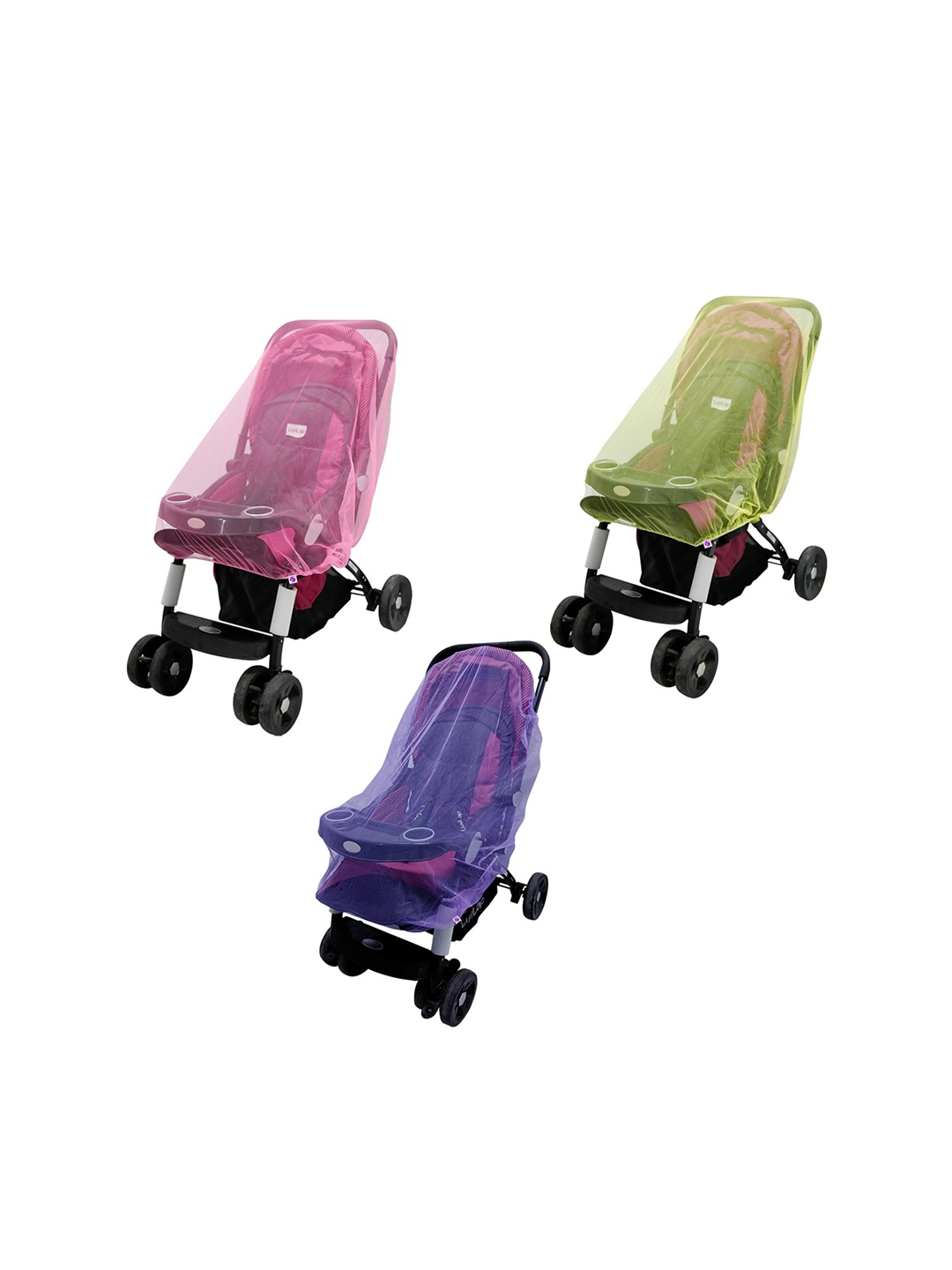 

Silver Shine Kids Pack Of 3 Stroller Stretchable Mosquito Net, Pink