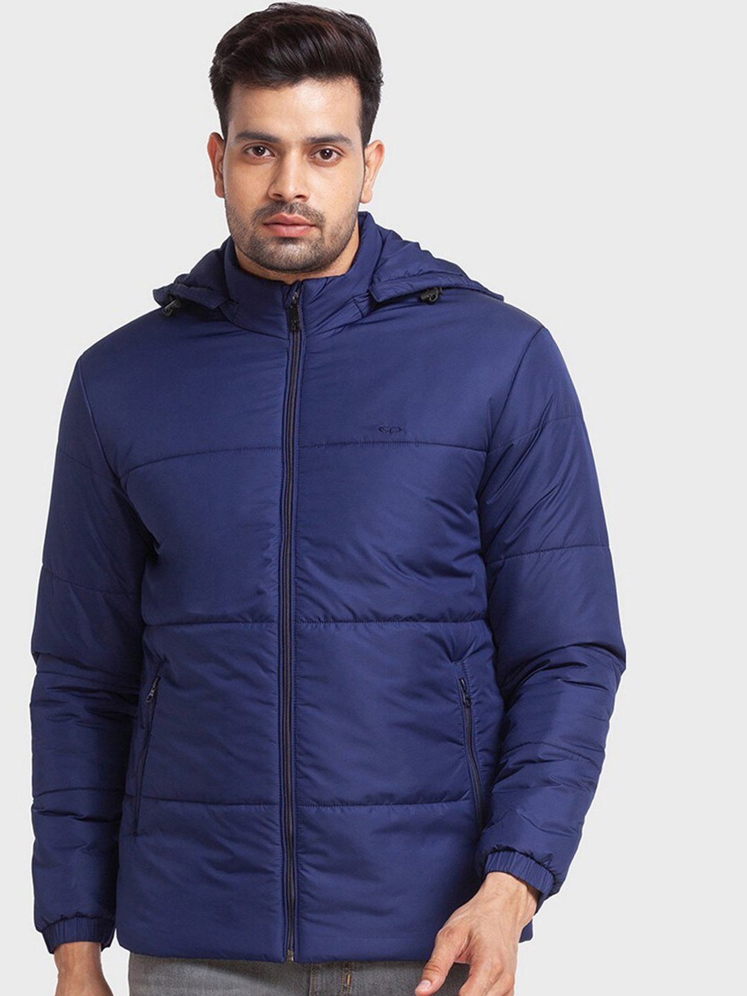 

ColorPlus Men Blue Solid Puffer Jacket