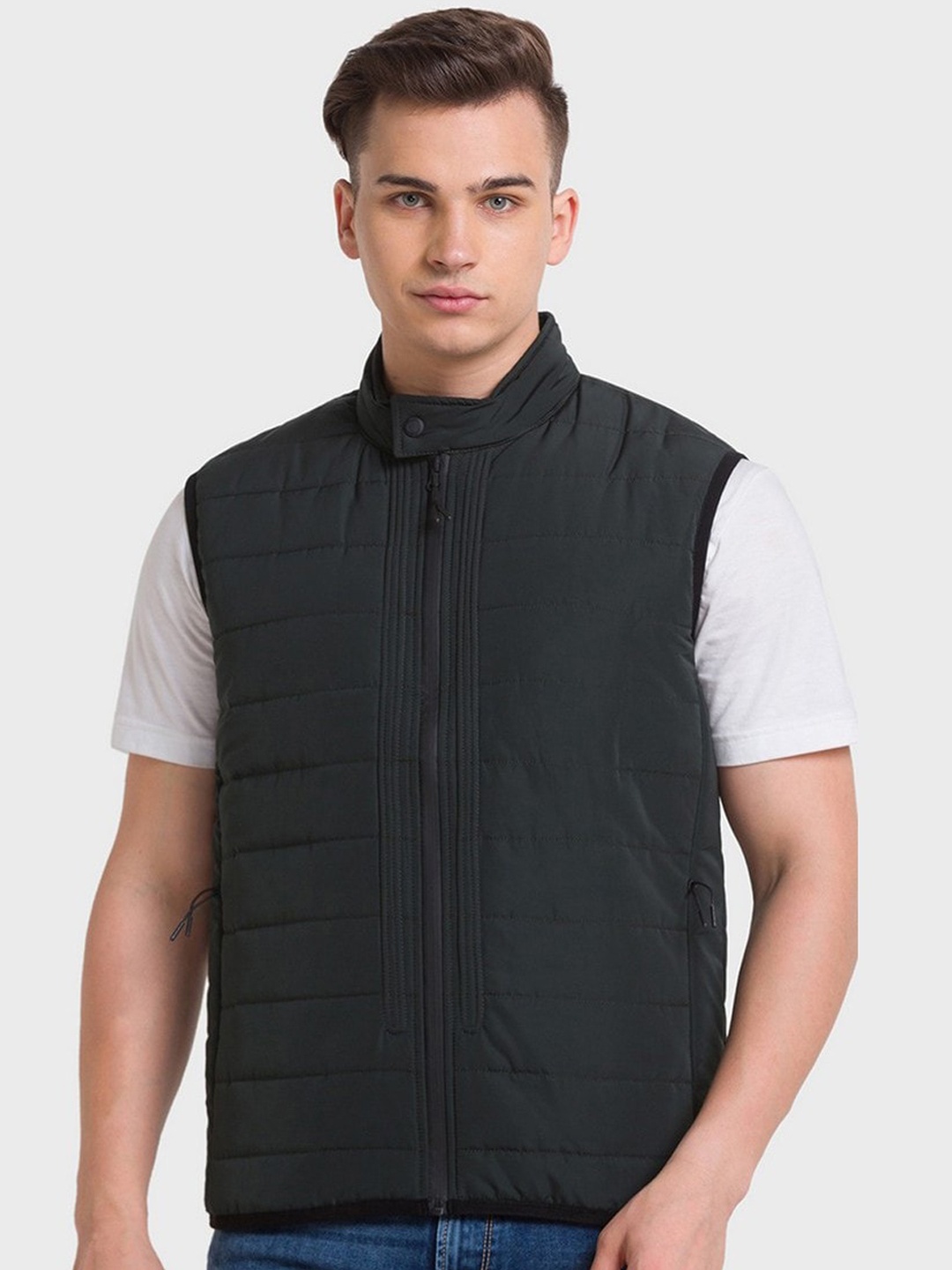 

ColorPlus Men Green Solid Puffer Jacket