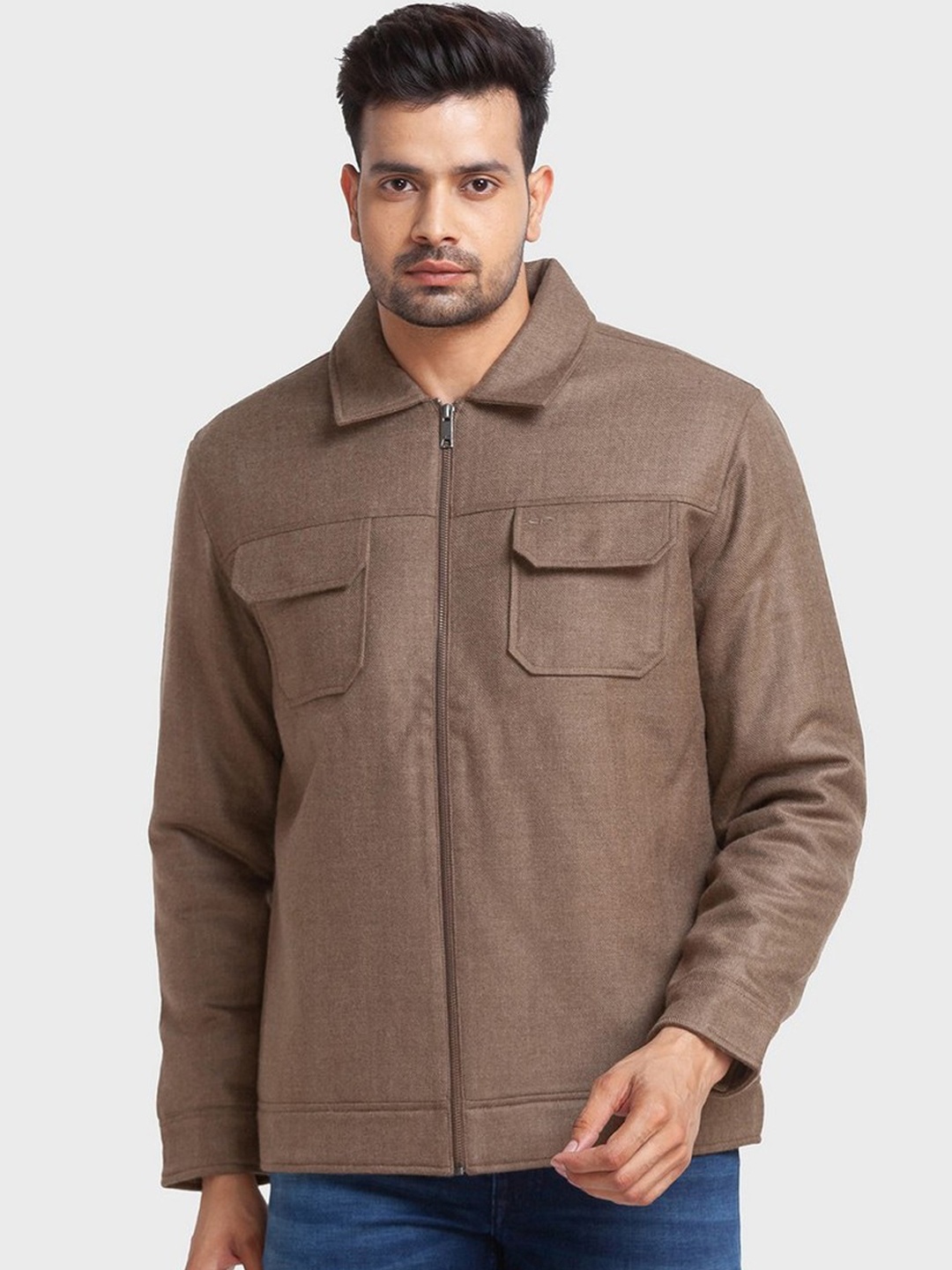 

ColorPlus Men Beige Solid Tailored Jacket