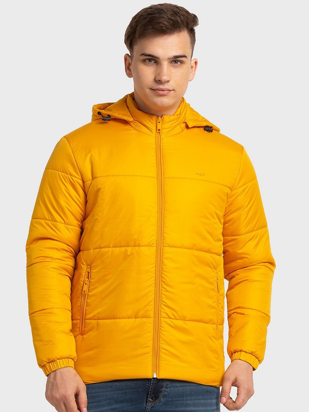 

ColorPlus Men Yellow Solid Puffer Jacket