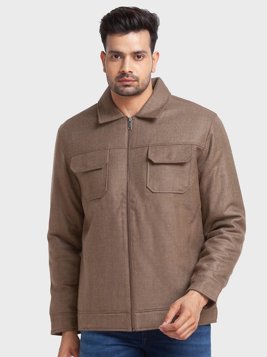 

ColorPlus Plus-Size Men Beige Tailored Jacket