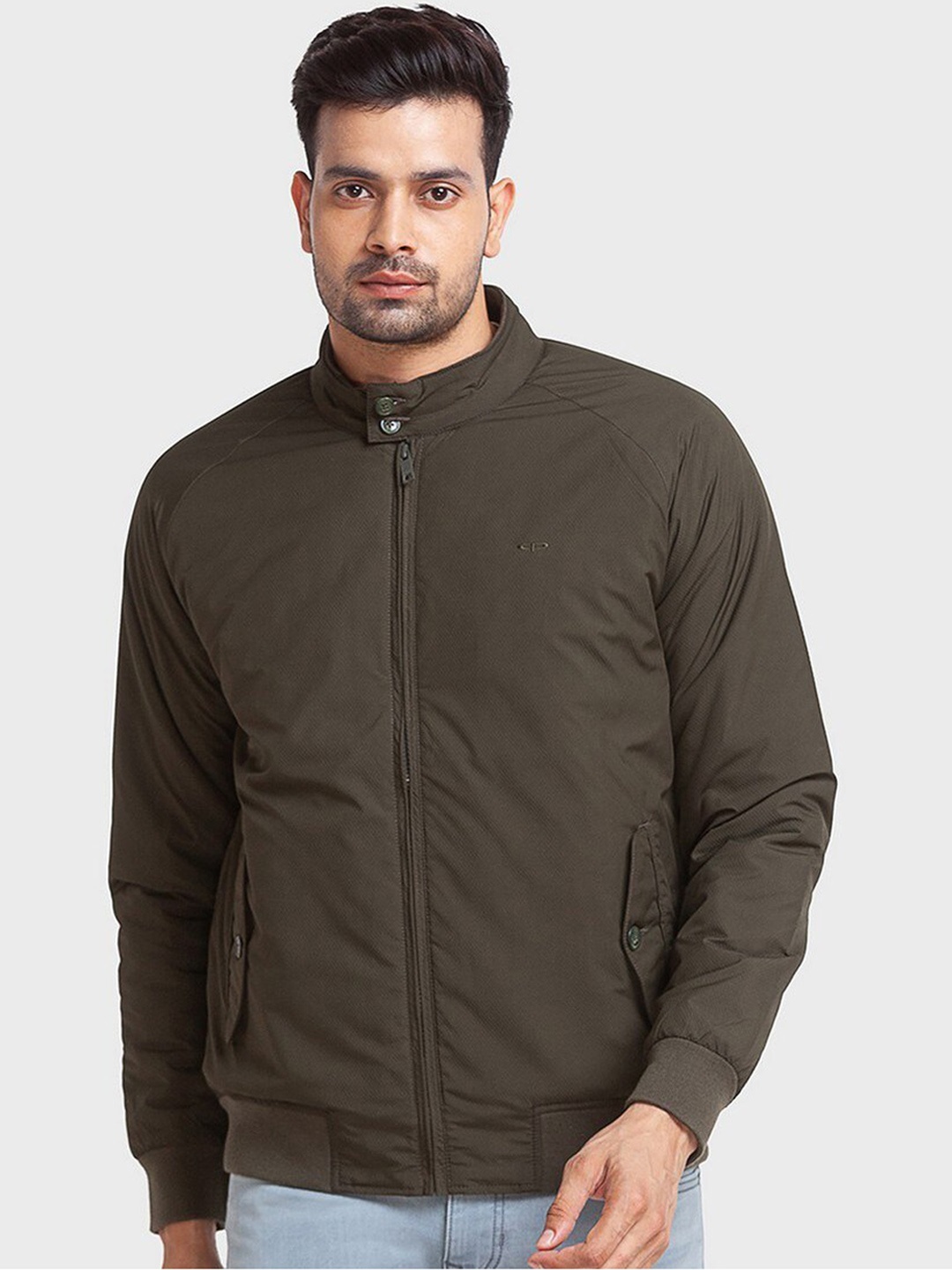 

ColorPlus Men Green Mock Collar Puffer Jacket