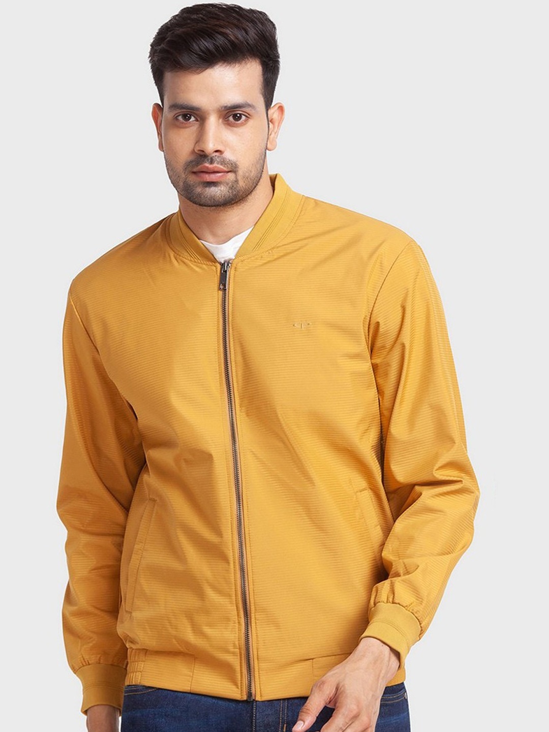 

ColorPlus Men Yellow Crop Bomber Jacket