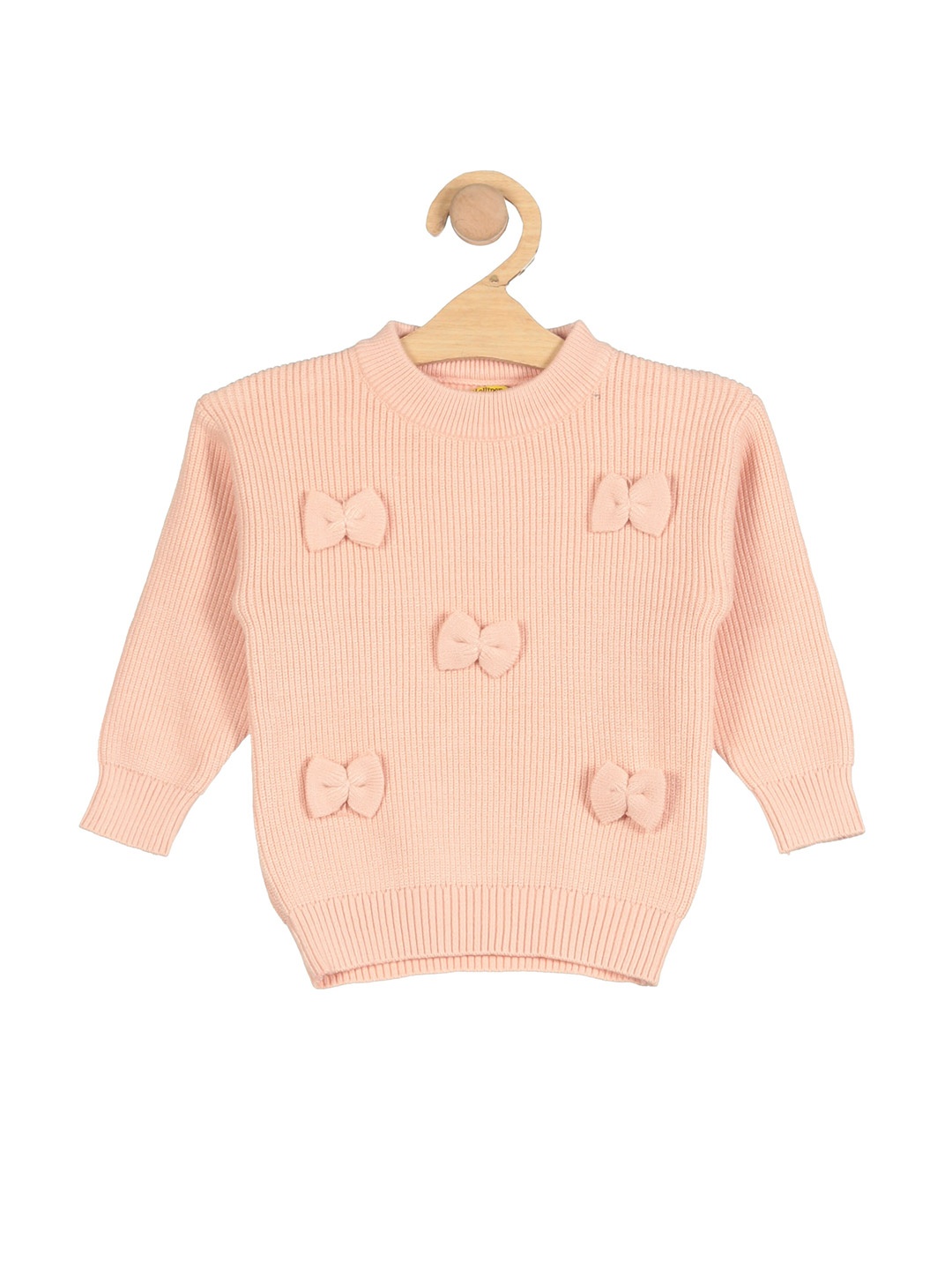 

Lil Lollipop Girls Cream-Coloured Cable Knit Pullover