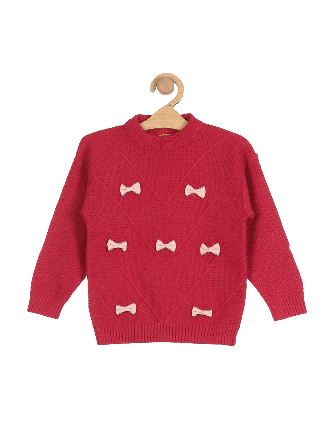 

Lil Lollipop Girls Maroon & Off White Pullover