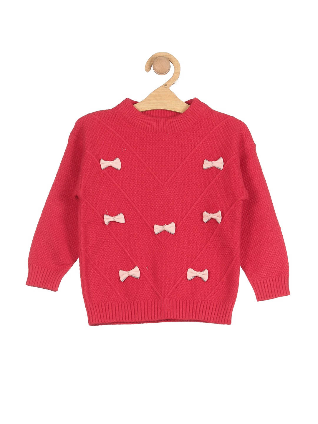 

Lil Lollipop Girls Red & Rose Pullover with Embellished Detail