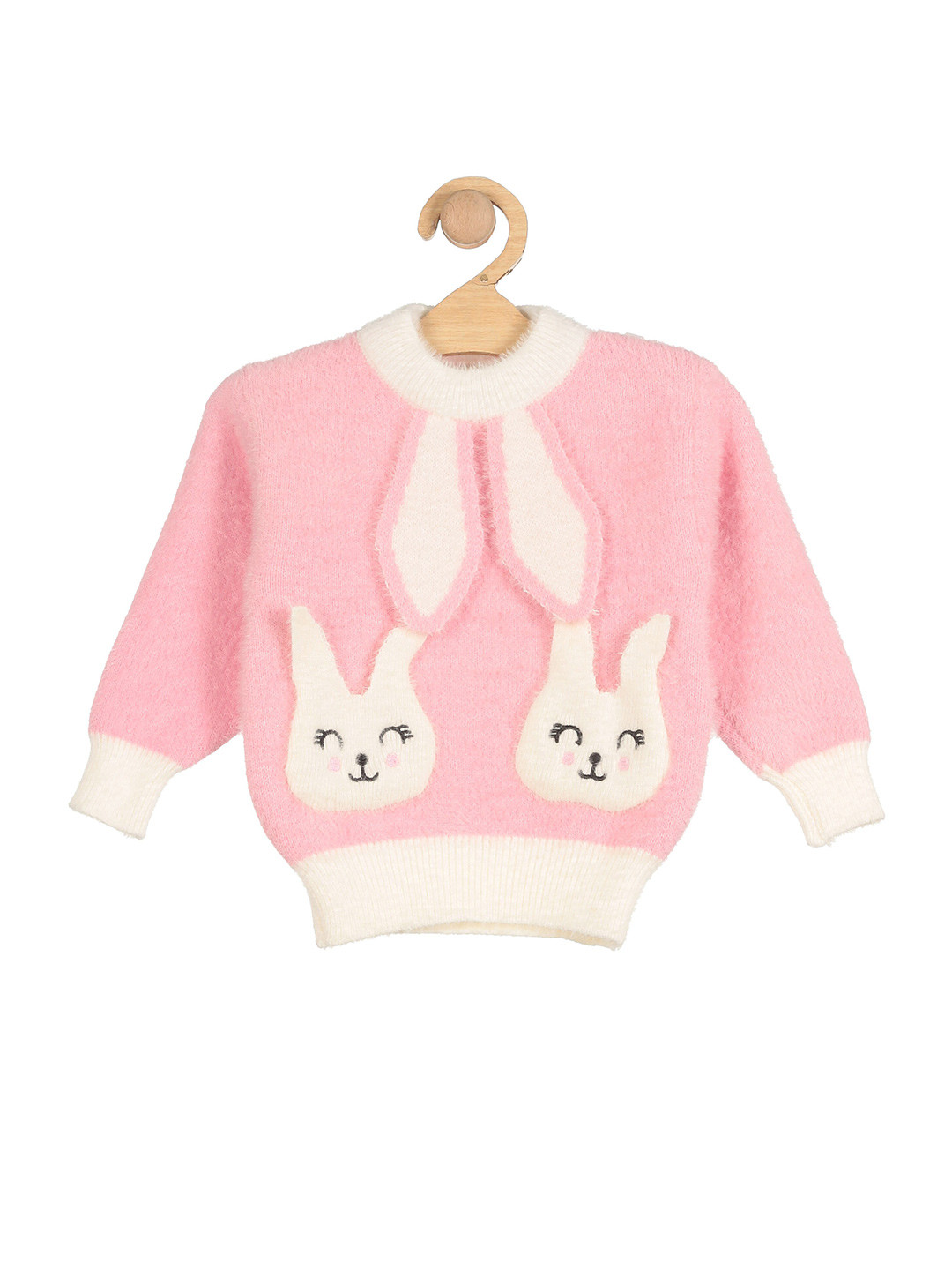 

Lil Lollipop Girls Pink & White Printed Pullover