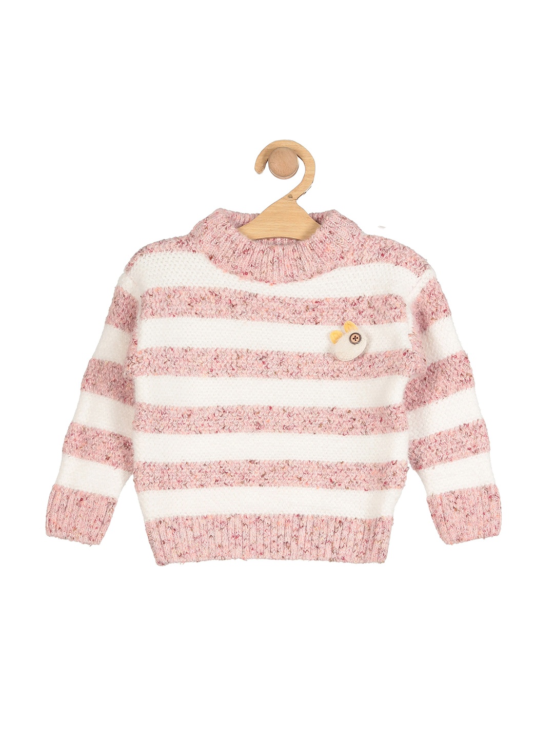 

Lil Lollipop Girls Pink & White Striped Pullover