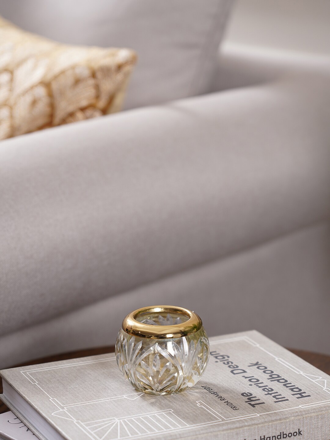 

Pure Home and Living Set of 6 Silver & Gold Textured Candle Holders