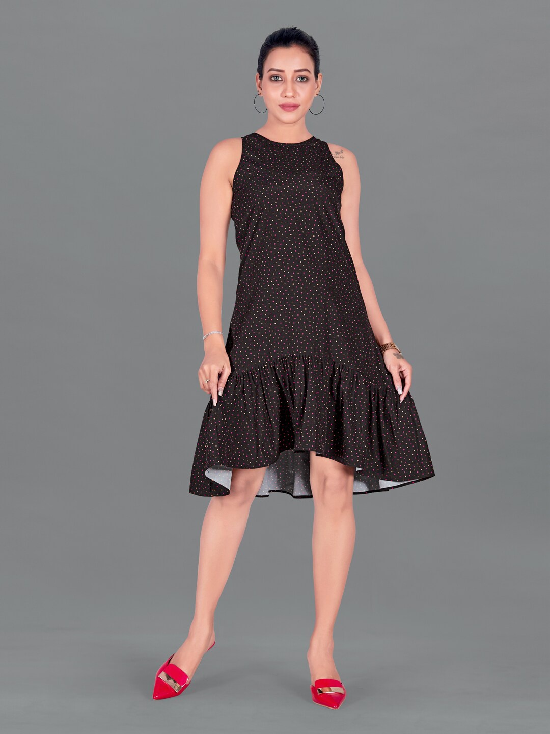 

FASHION DREAM Black A-Line Dress