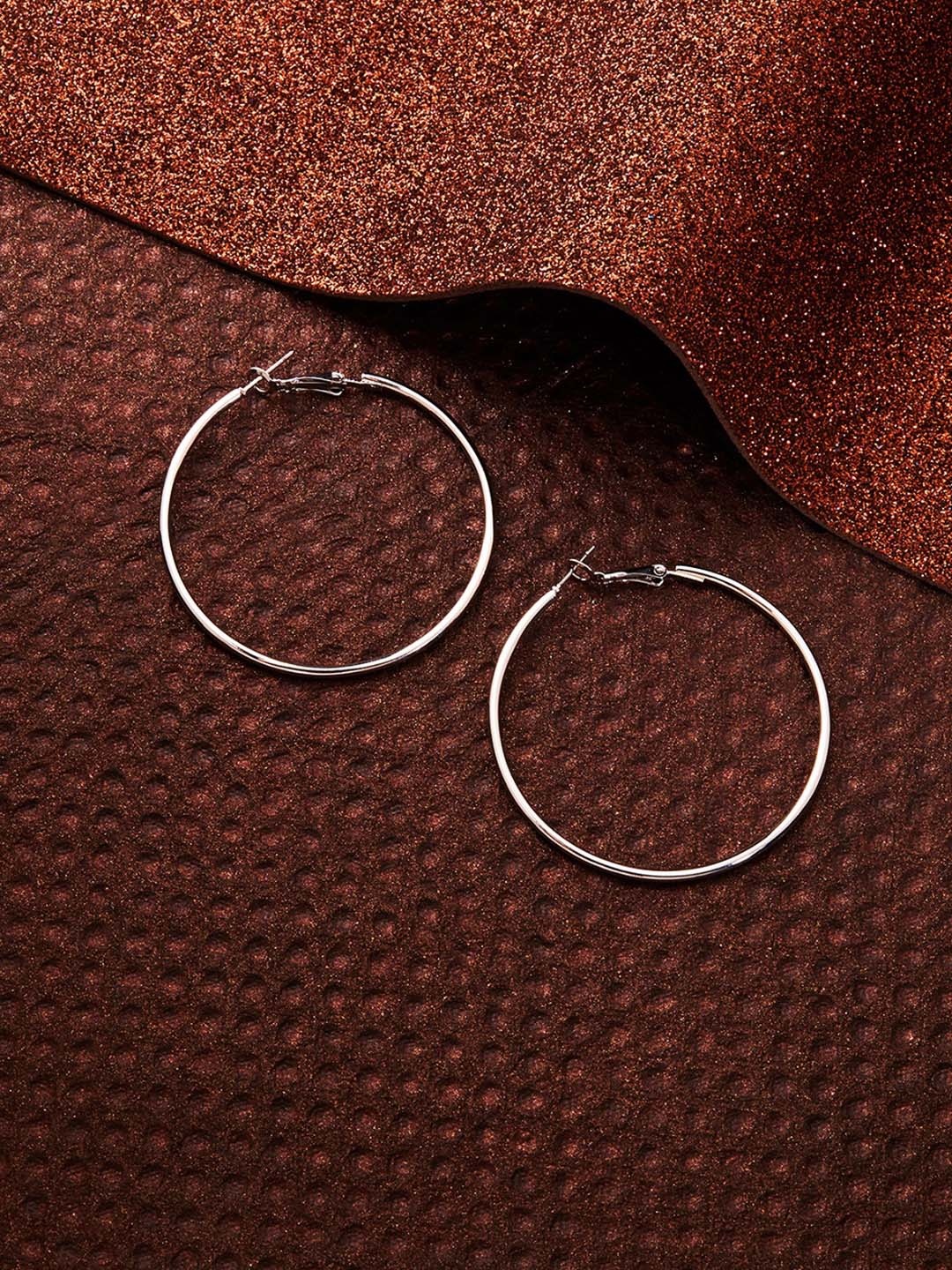 

Accessorize London Medium Simple Hoop Earrings, Silver