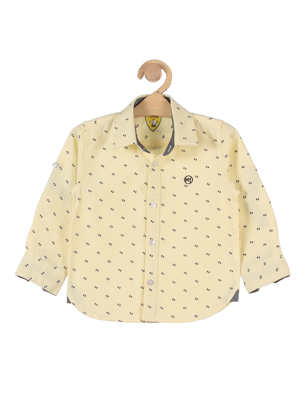 

Lil Lollipop Boys Yellow Printed Casual Shirt