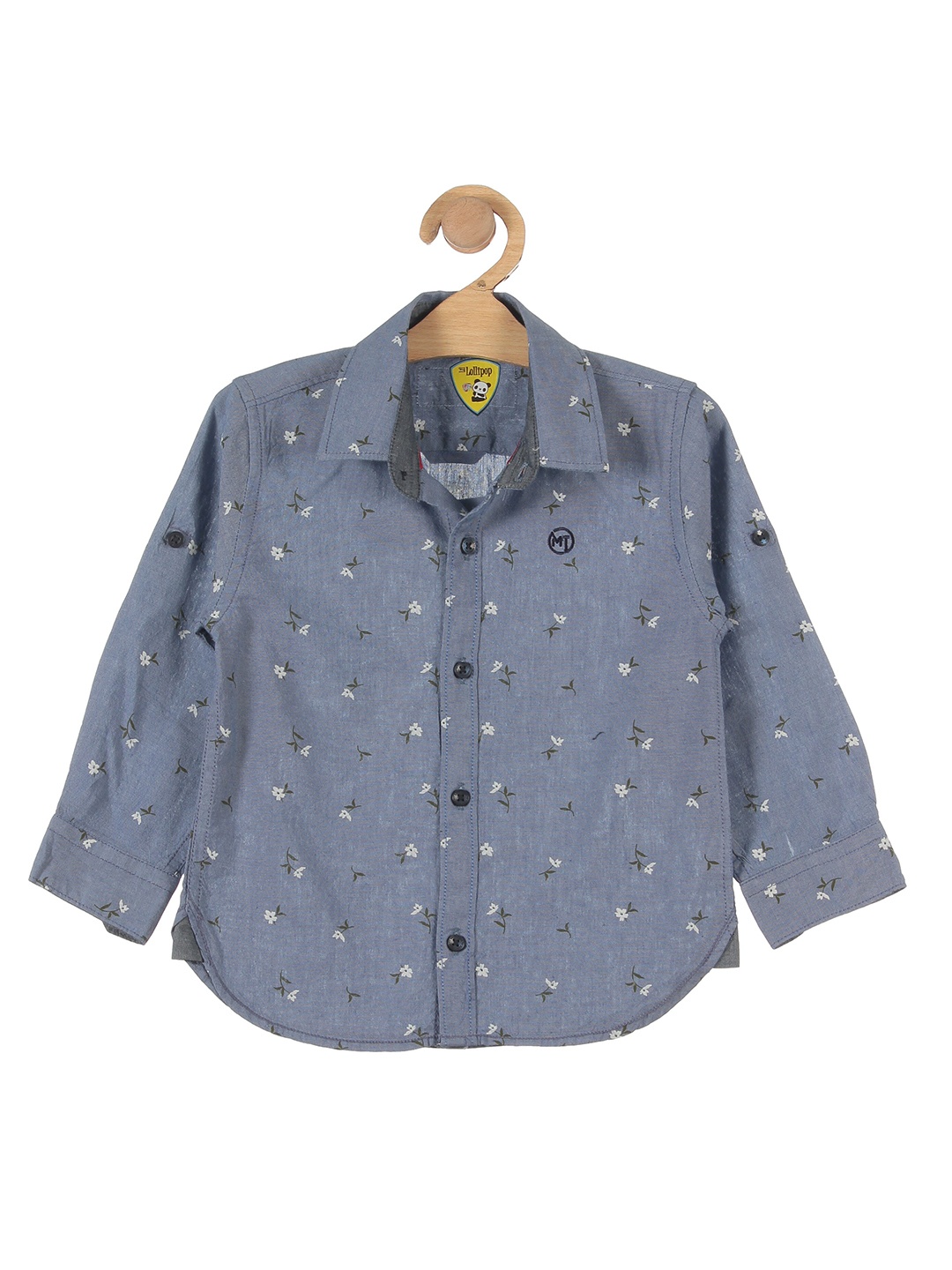 

Lil Lollipop Boys Blue Printed Casual Shirt