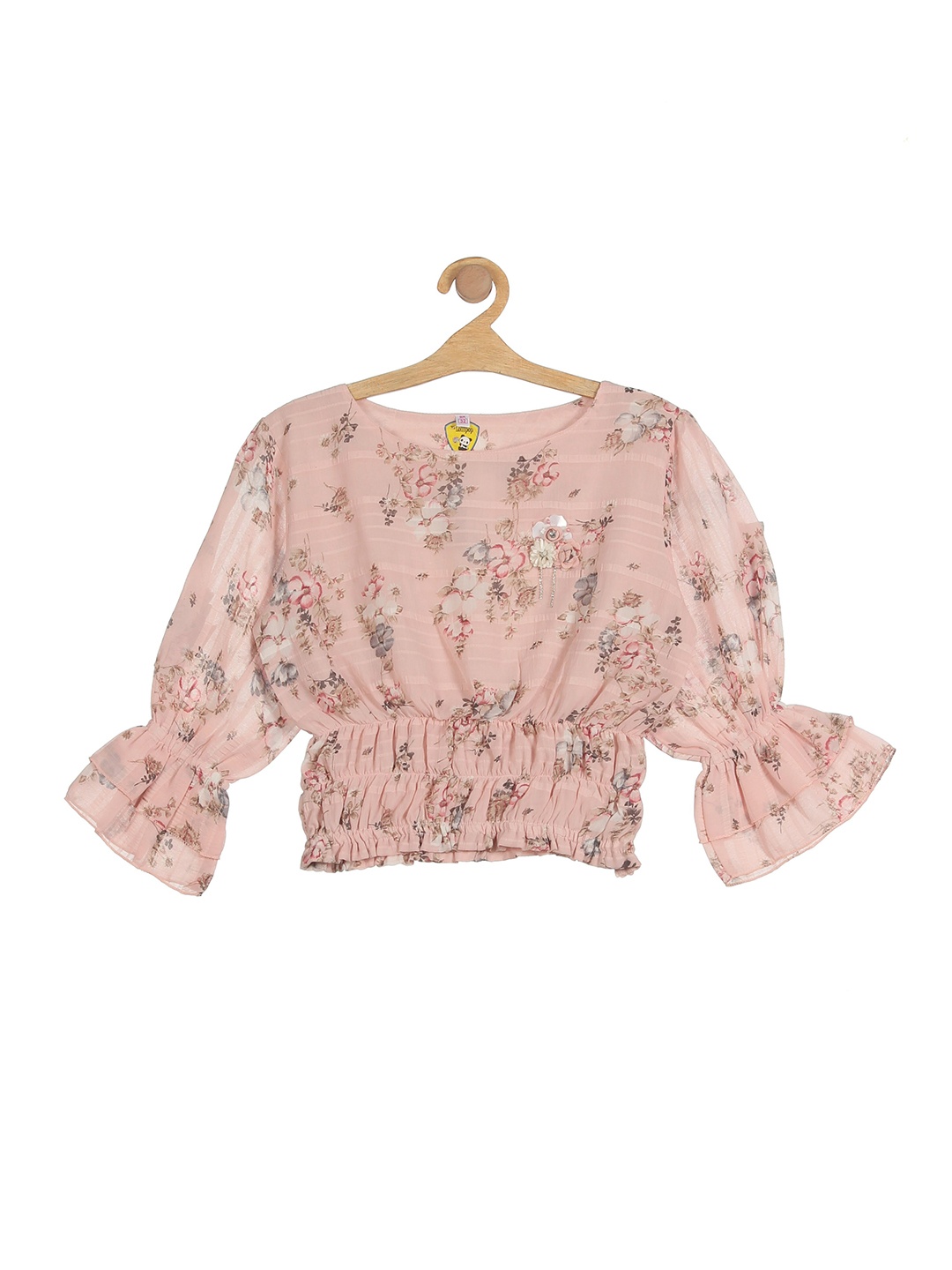 

Lil Lollipop Girl Pink Floral Print Top