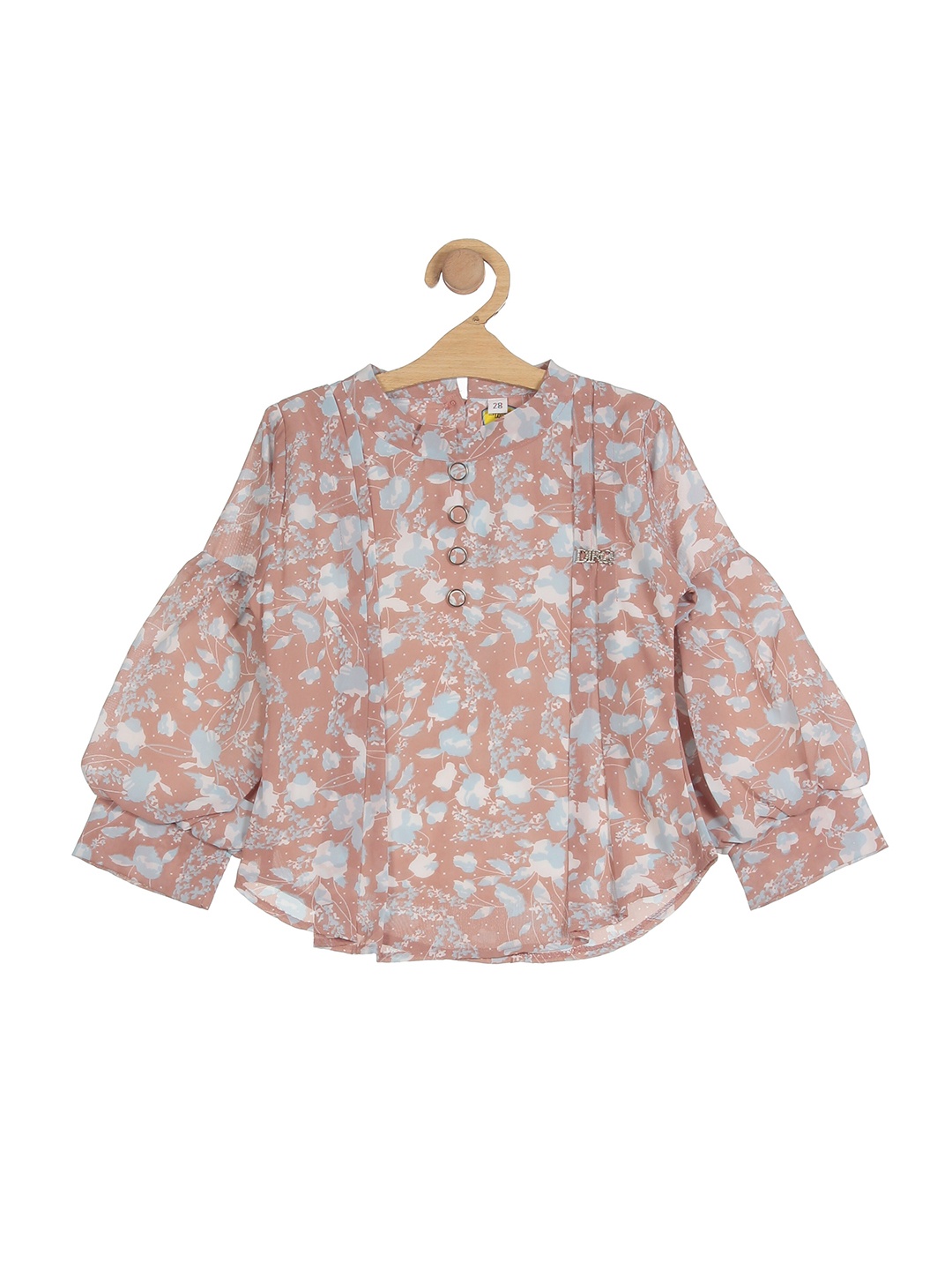 

Lil Lollipop Brown Floral Print Top