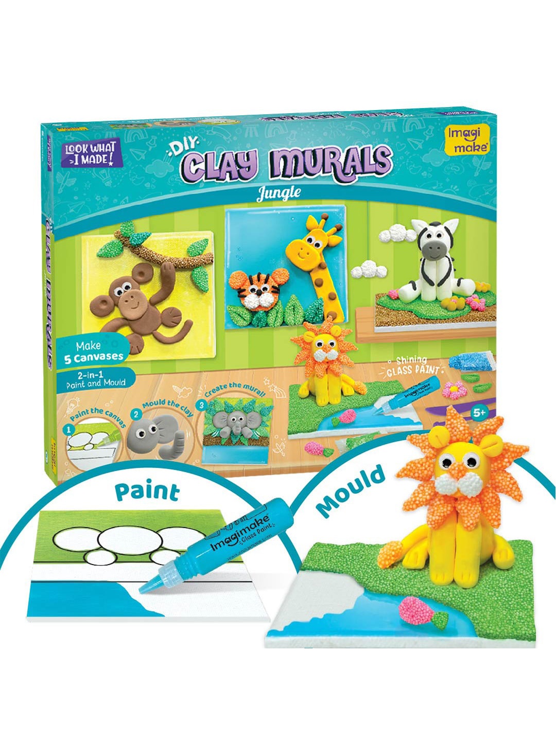 

Imagimake Kids Brown & Grey Animal Clay Murals, Blue