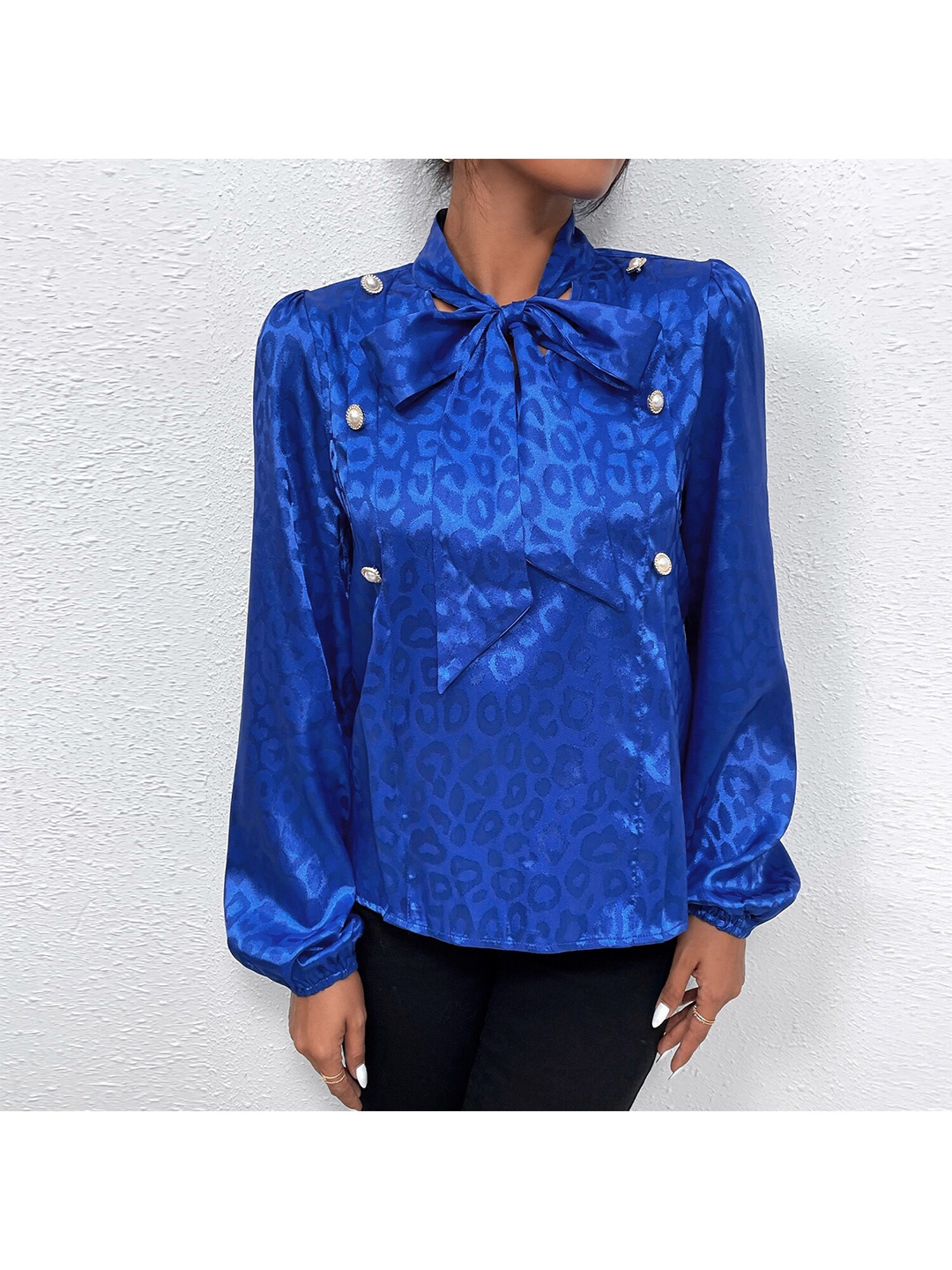

BoStreet Blue Print Top