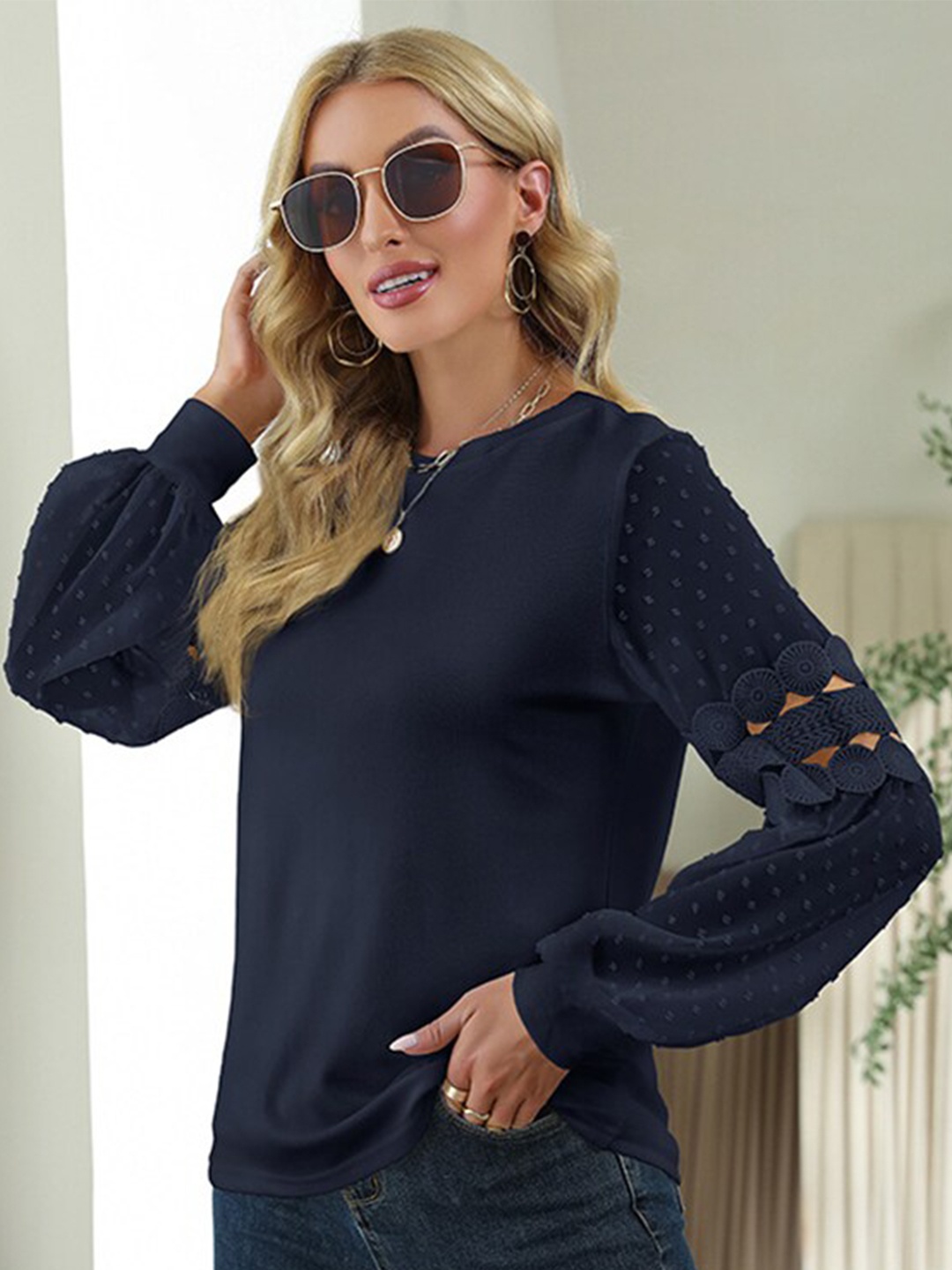 

BoStreet Woman Navy Blue Top