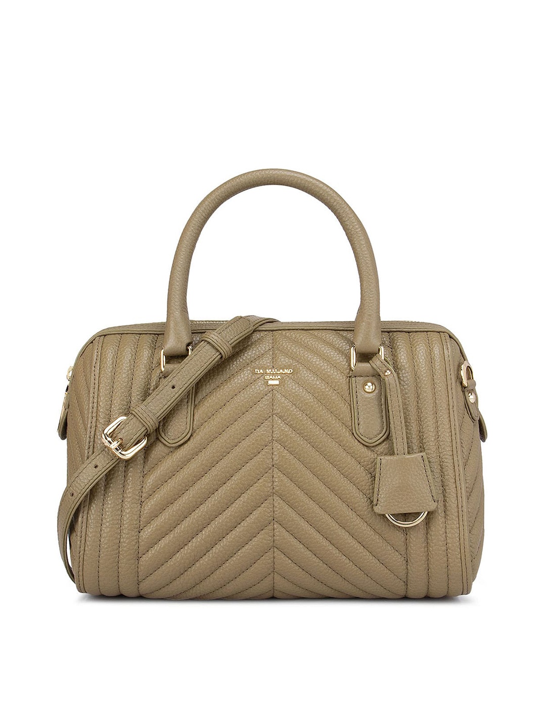 

Da Milano Women Leather Swagger Handheld Bag with Quilted, Green