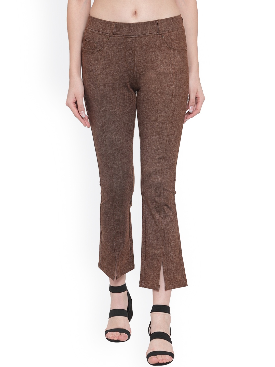 

Westwood Women Brown Smart Easy Wash Bootcut Trousers