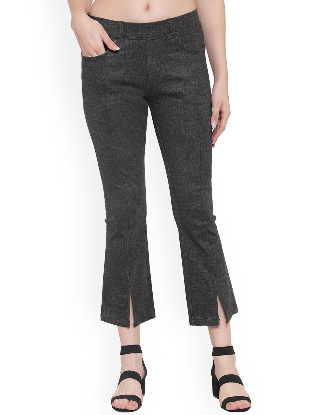 

Westwood Women Black Smart Easy Wash Bootcut Trousers