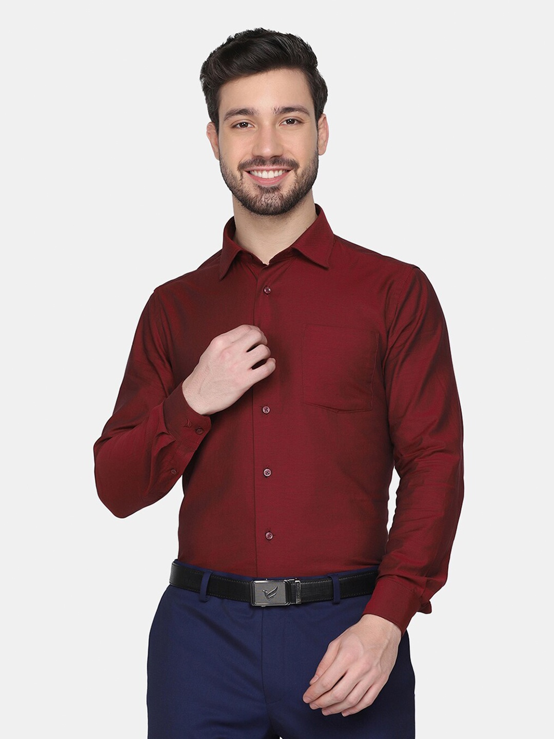 

Blackberrys Men Red Slim Fit Formal Shirt