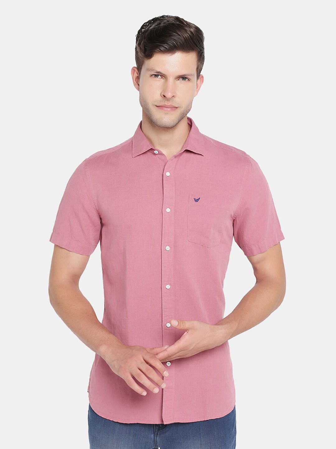 

Blackberrys Men Pink Slim Fit Casual Shirt