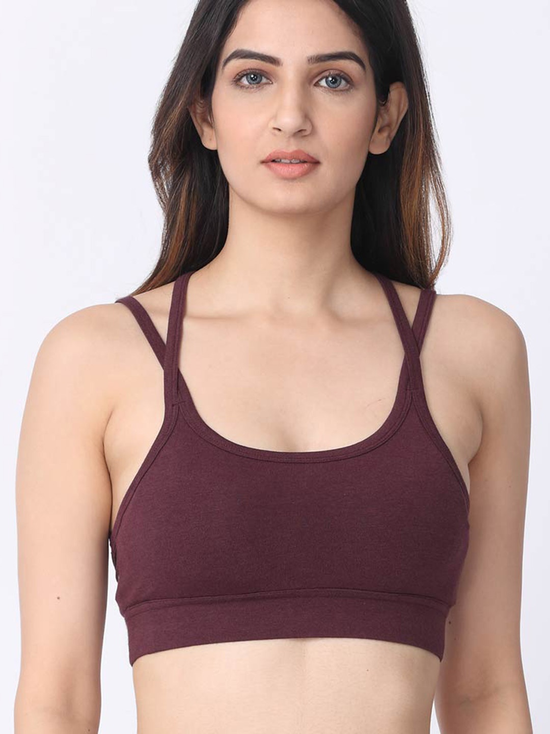 

Proyog Women Maroon Crossback Rapid Dry Bralette