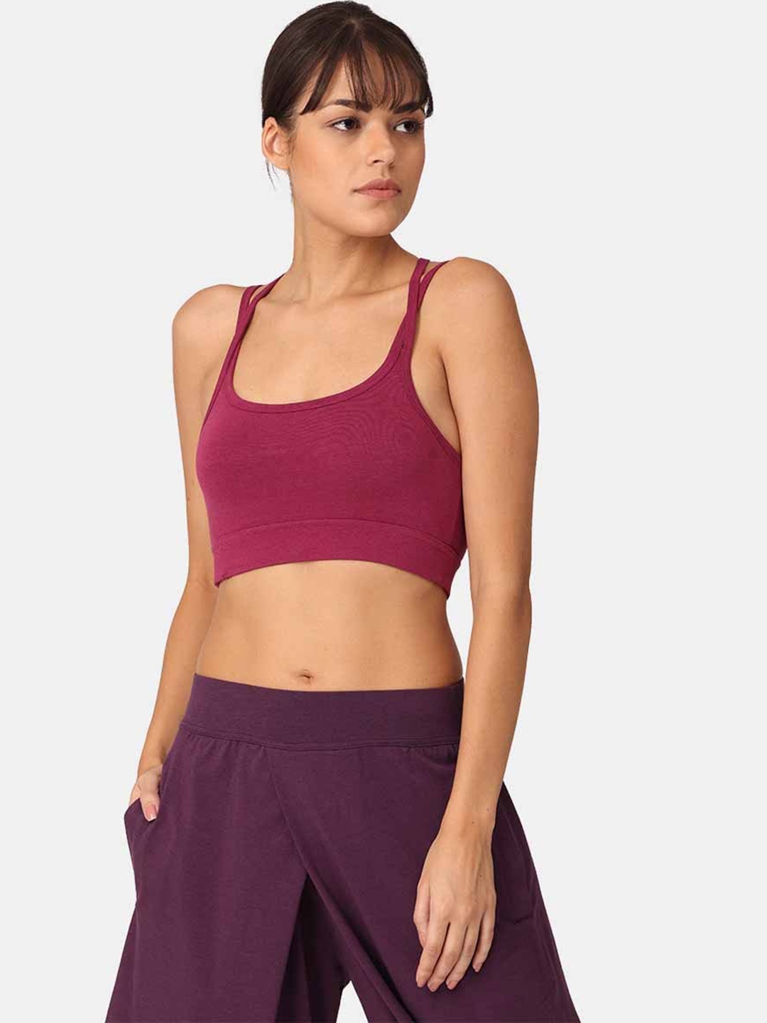 

Proyog Purple Non Padded Non Wired Workout Bra